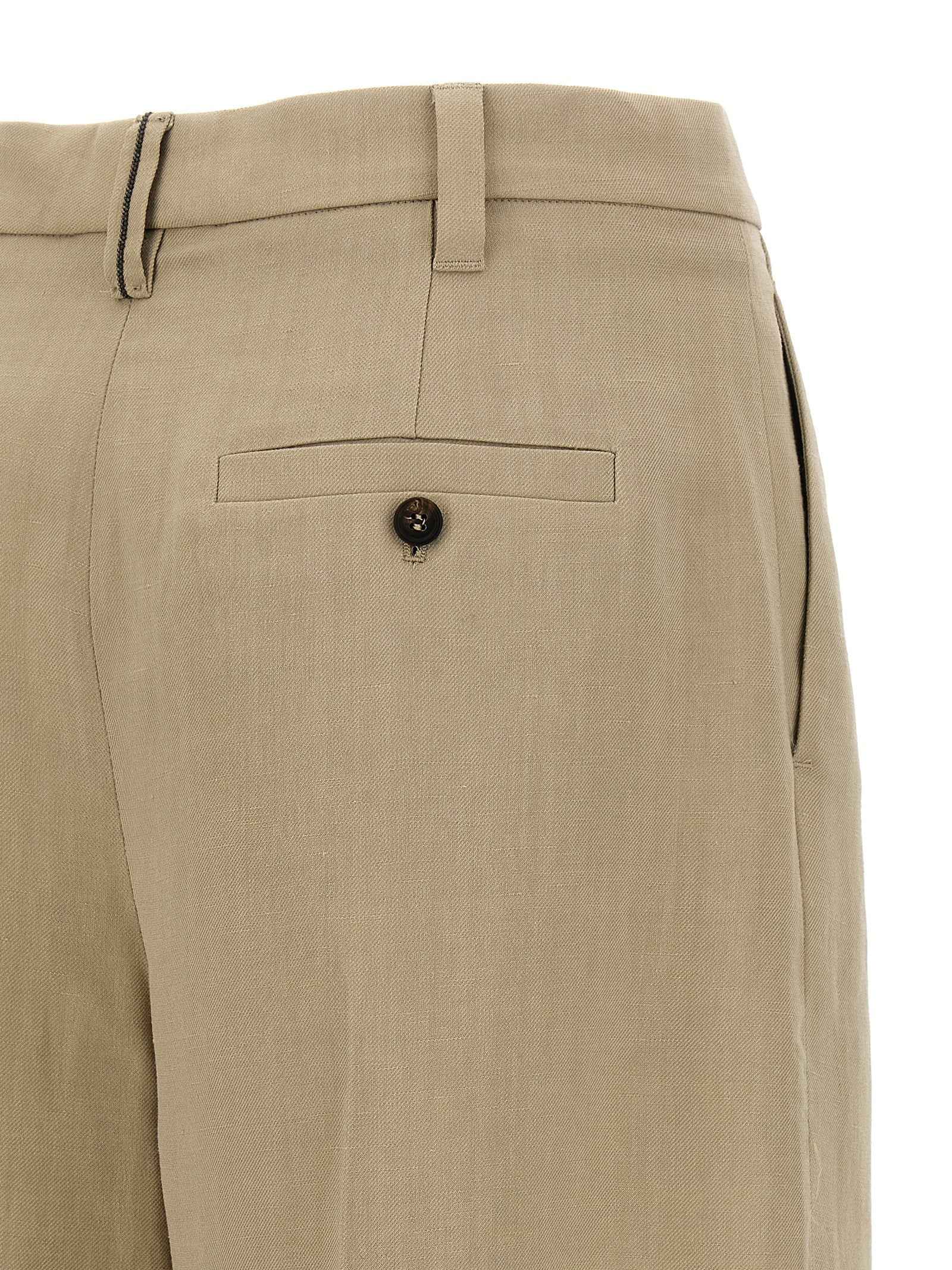 Brunello Cucinelli Beige Viscose Bermuda Shorts