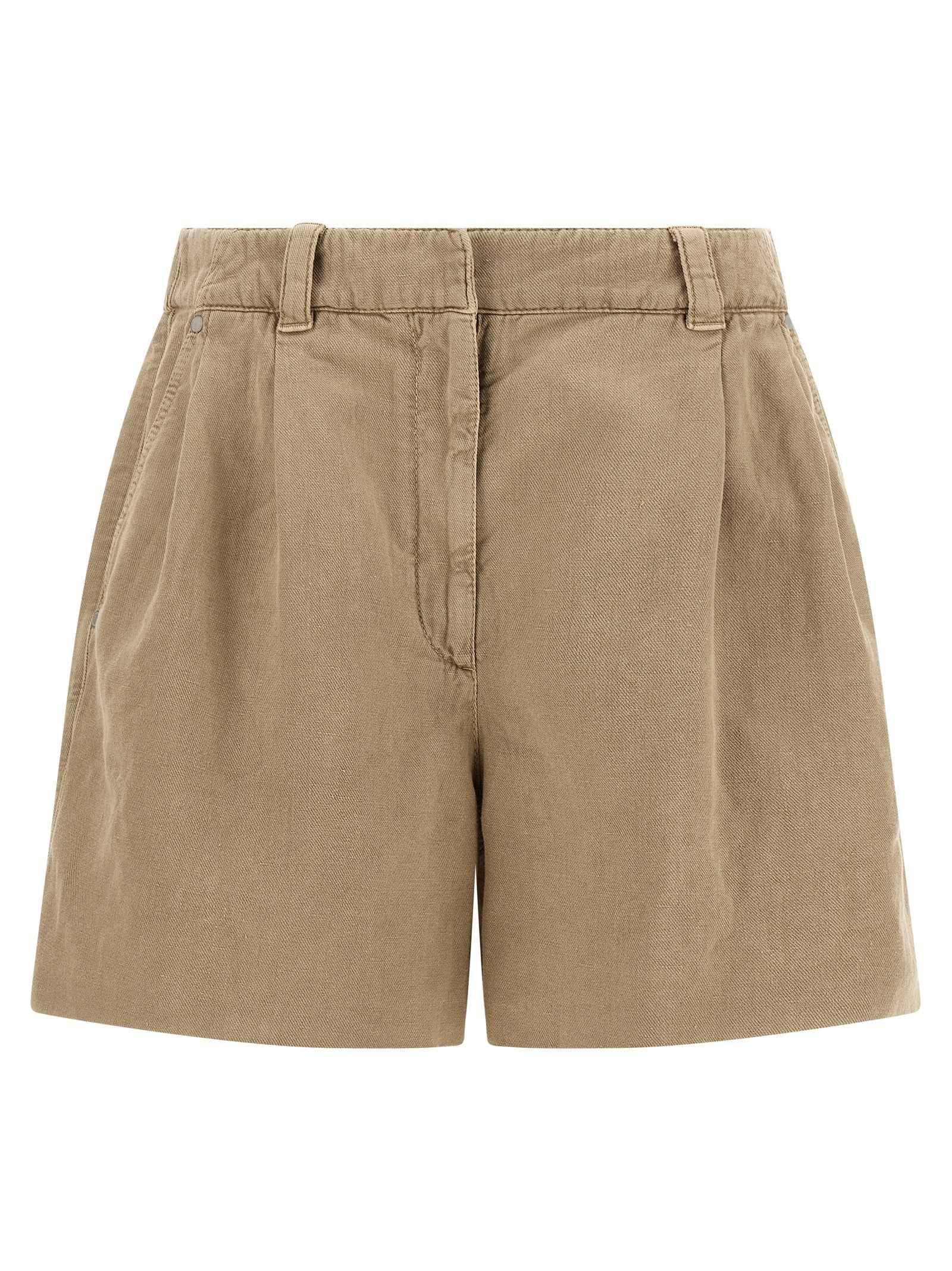 Brunello Cucinelli Beige Cotton Bermuda Shorts