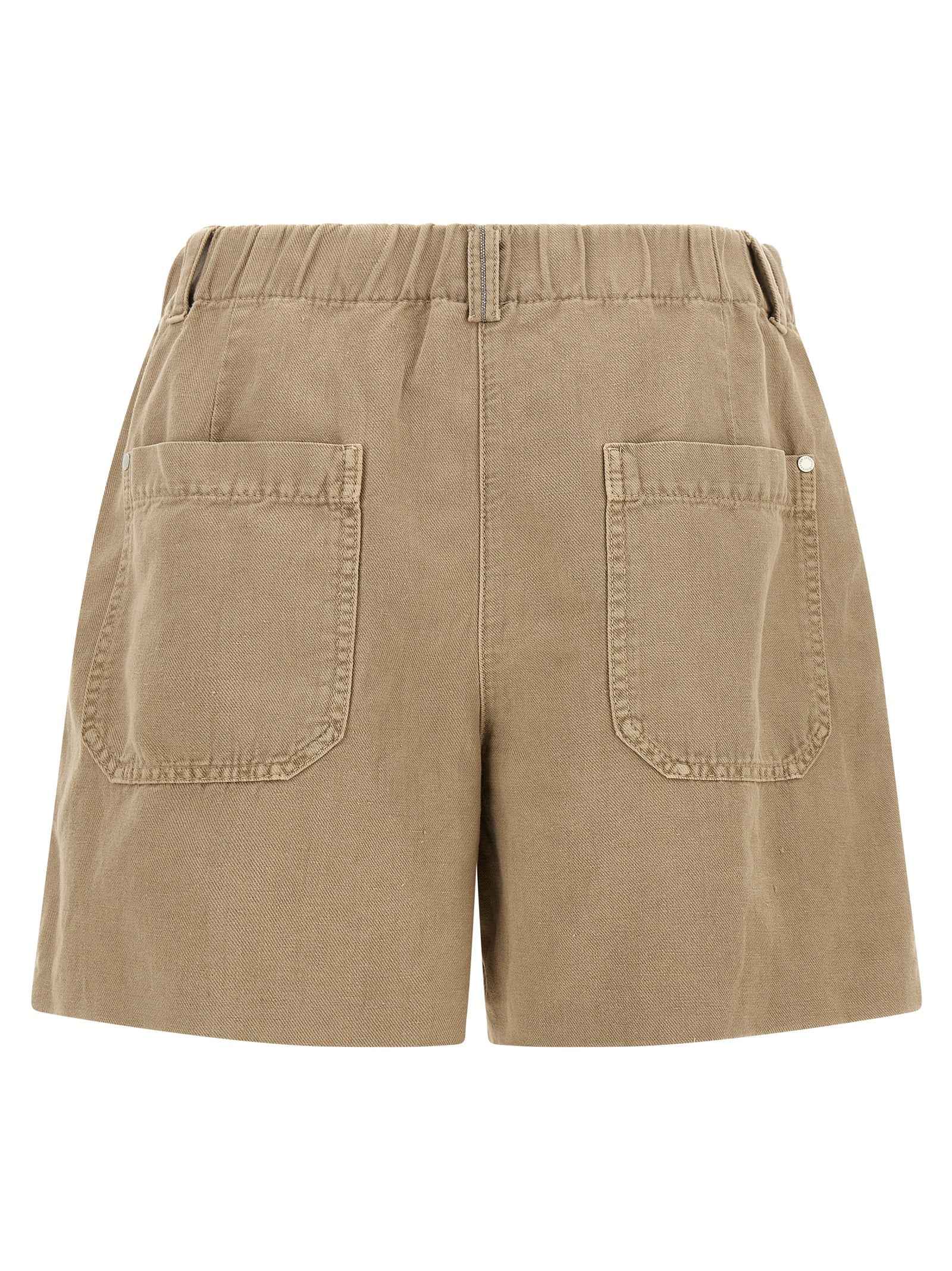 Brunello Cucinelli Beige Cotton Bermuda Shorts