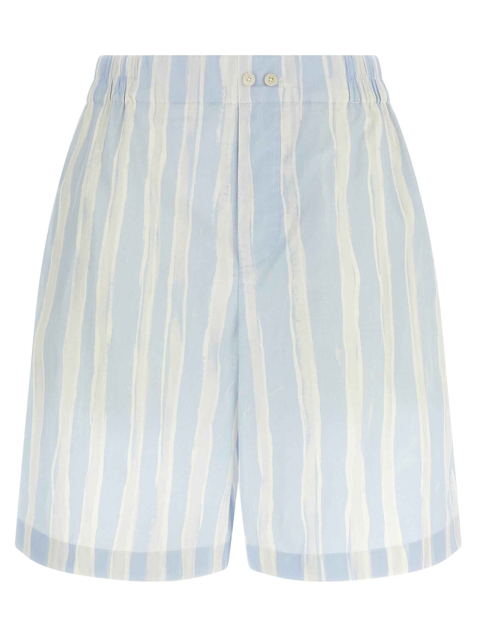 Jacquemus Blue Linen Bermuda Shorts