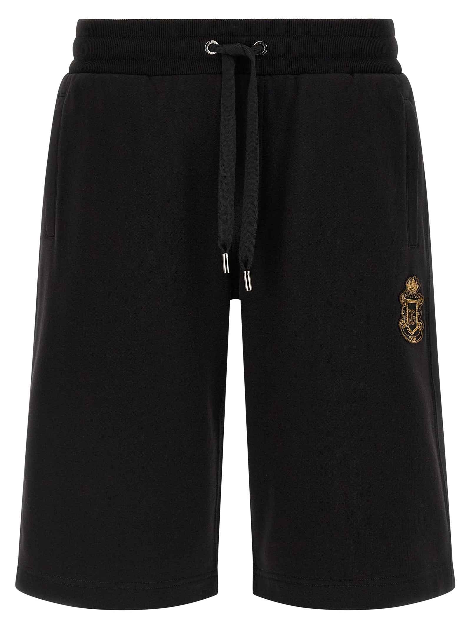 Dolce & Gabbana Black Cotton Bermuda Shorts