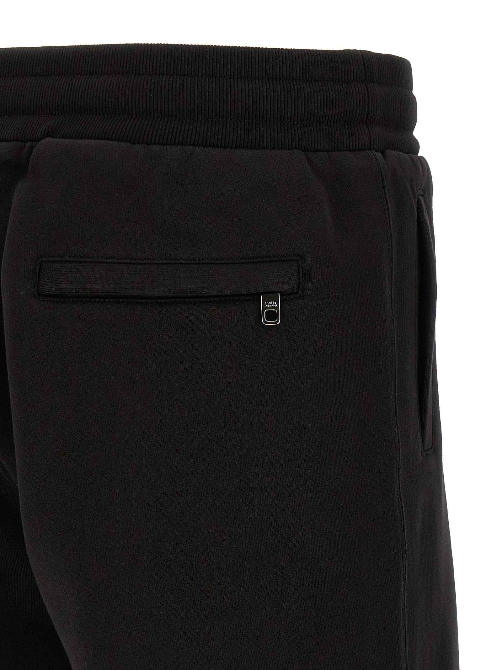 Dolce & Gabbana Black Cotton Bermuda Shorts