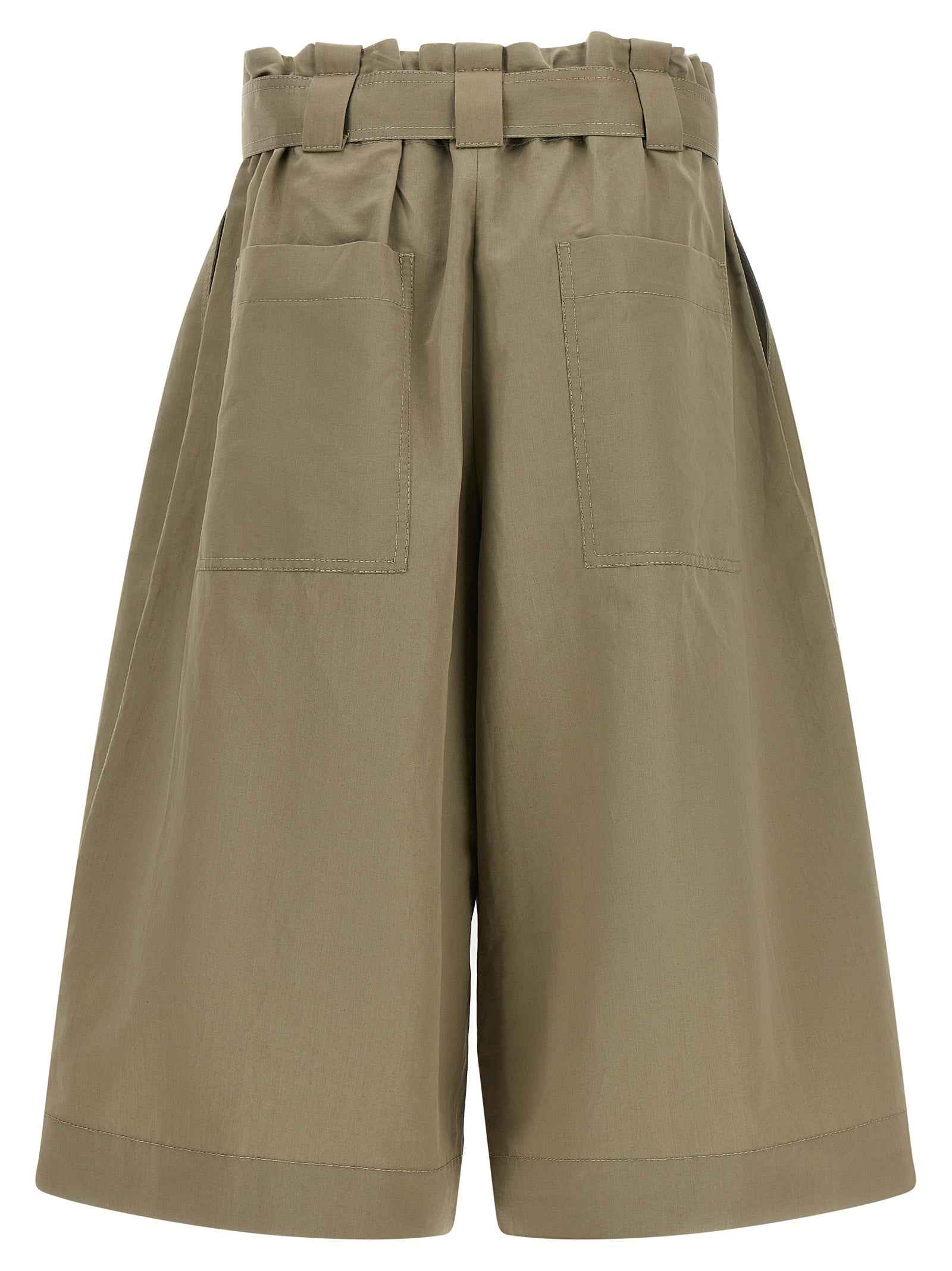 Brunello Cucinelli Bicolor Cotton Bermuda Shorts