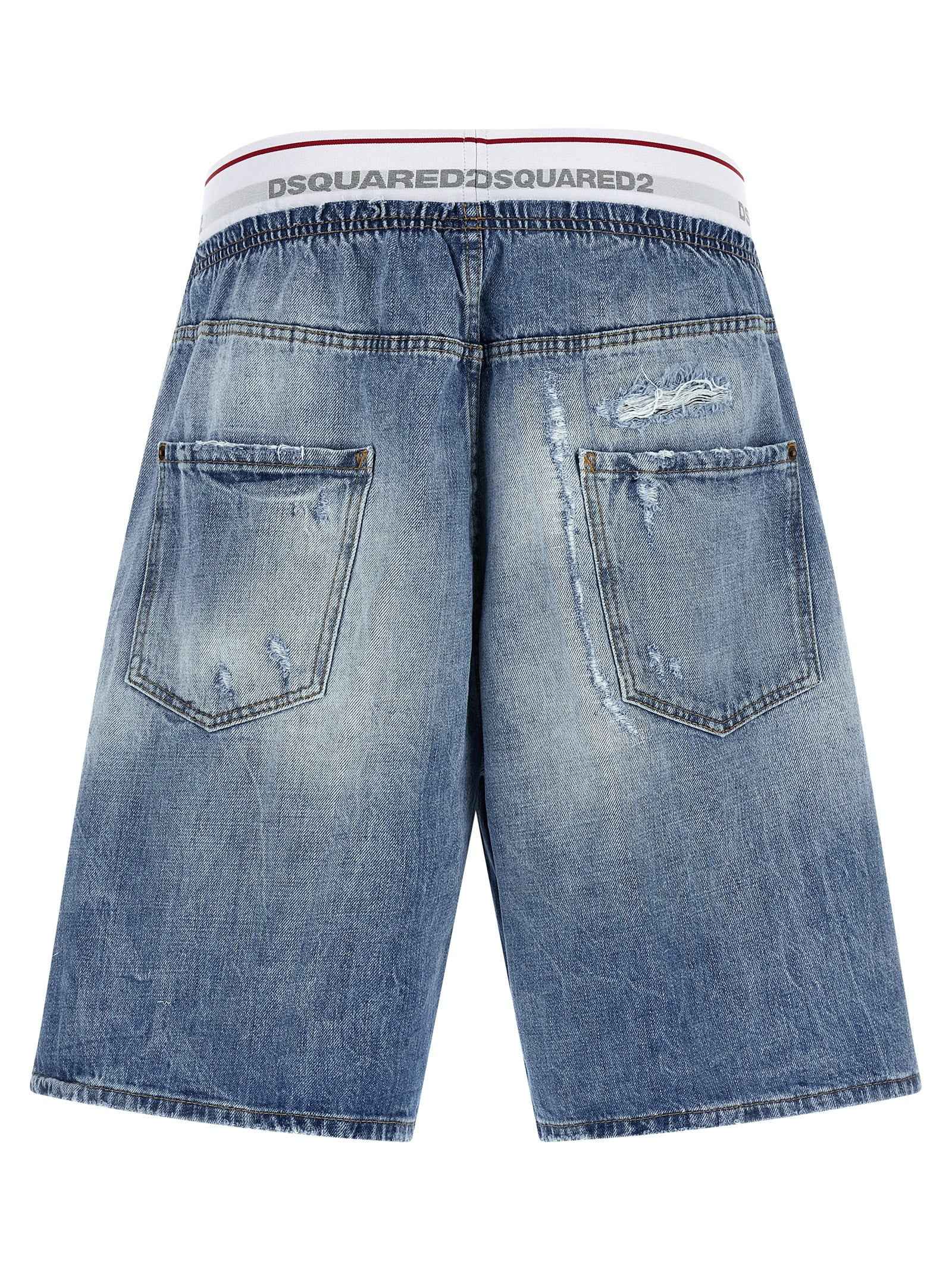 Dsquared² Blue Cotton Bermuda Shorts