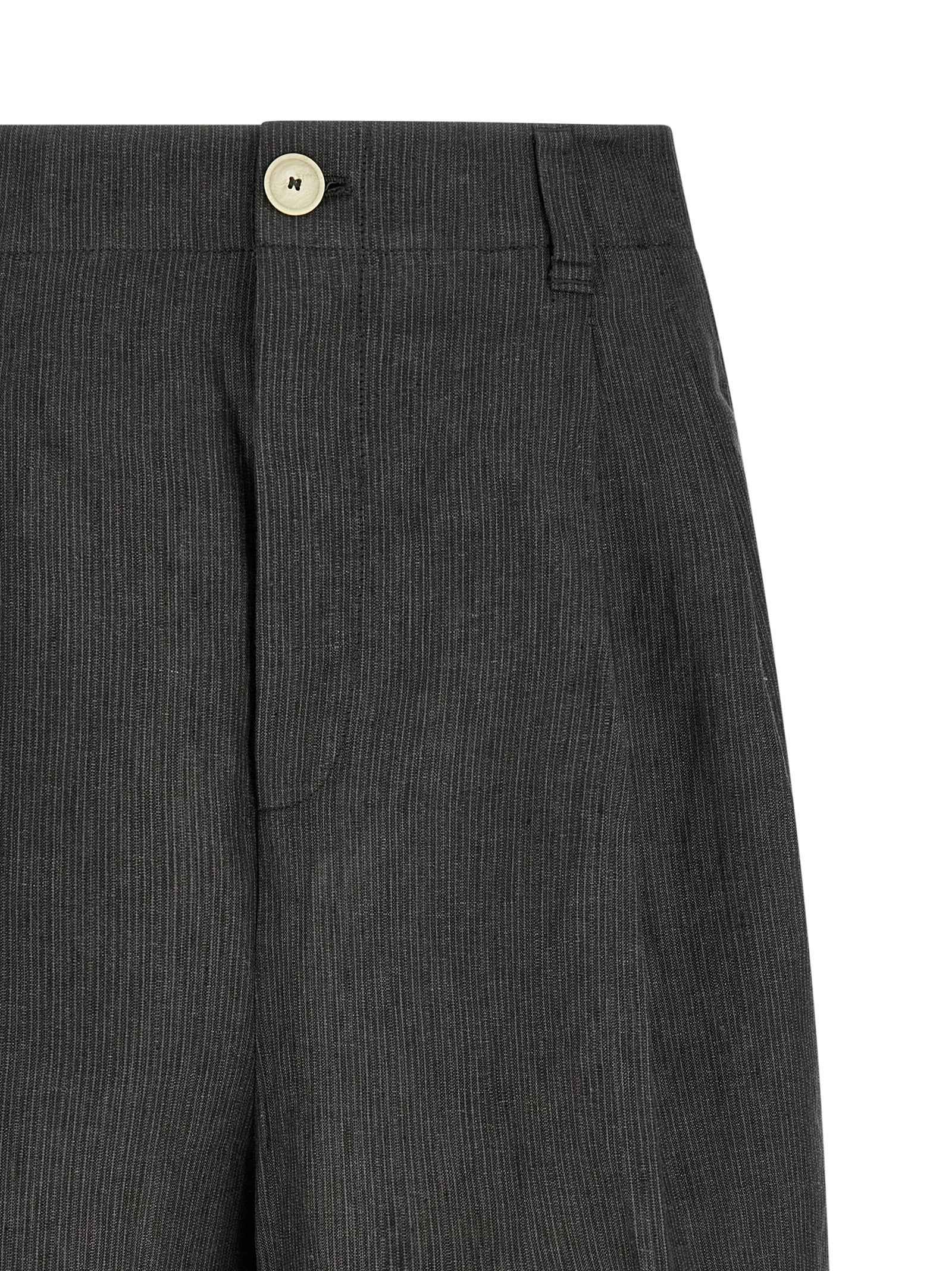 Jacquemus Gray Linen Bermuda Shorts
