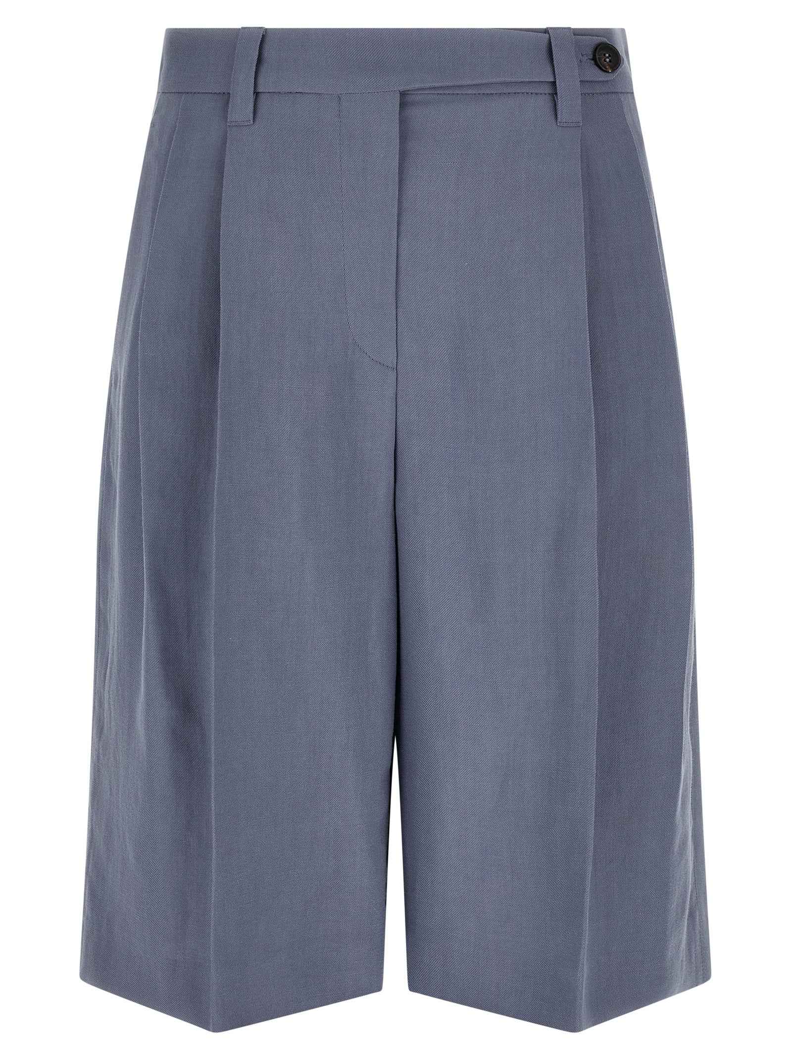 Brunello Cucinelli Blue Viscose Bermuda Shorts