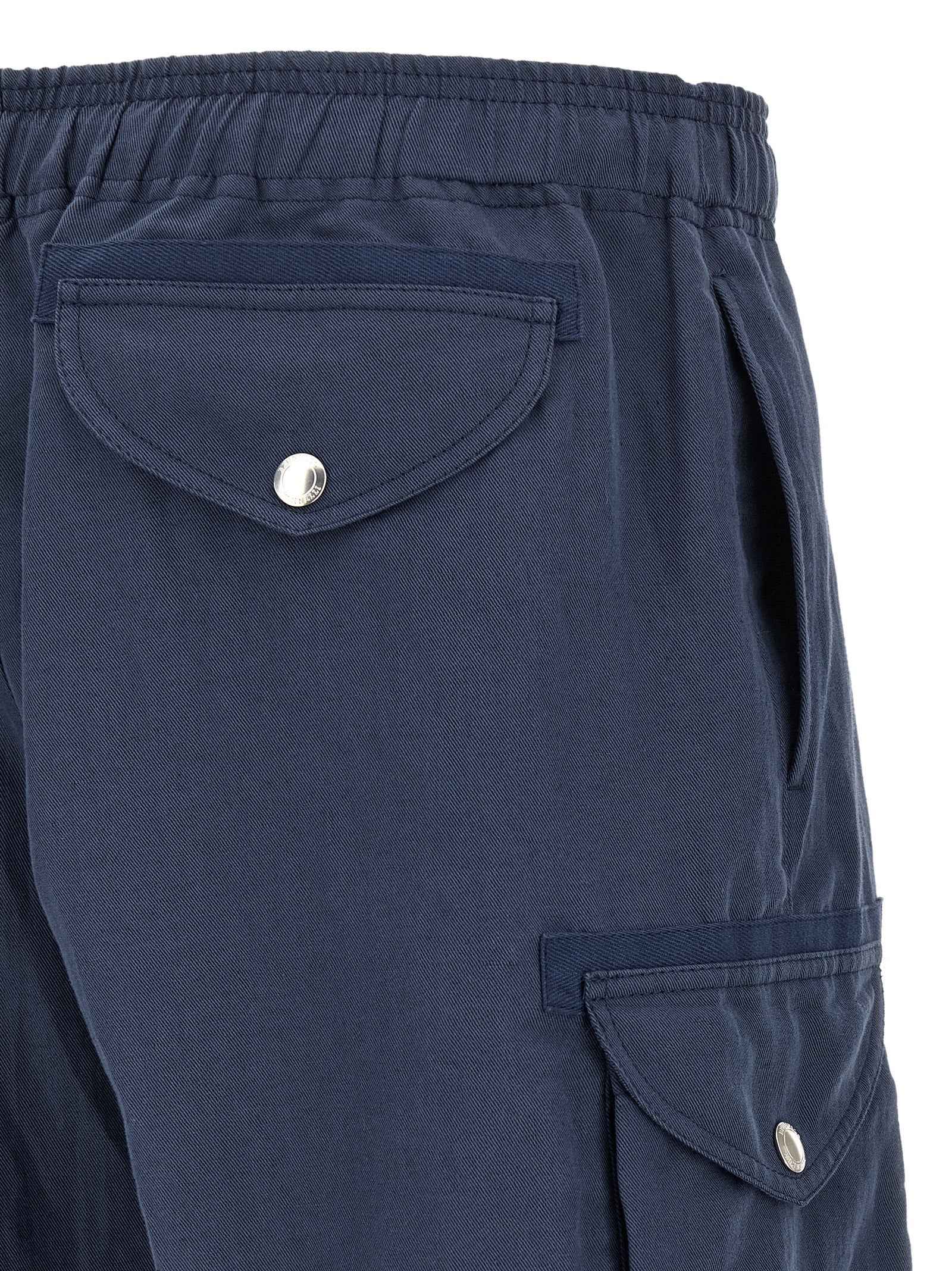 Brunello Cucinelli Blue Linen Bermuda Shorts