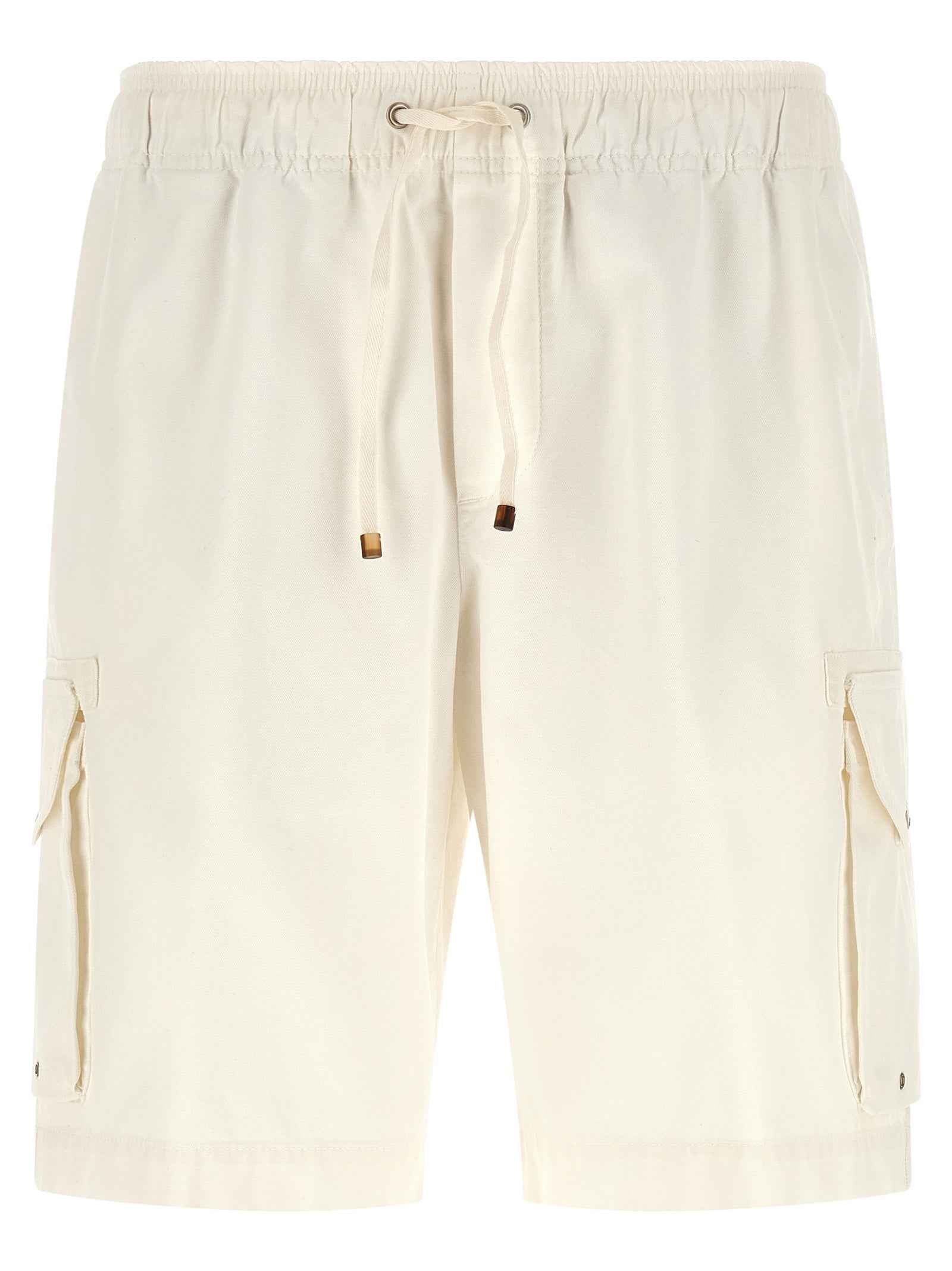 Brunello Cucinelli White Cotton Bermuda Shorts