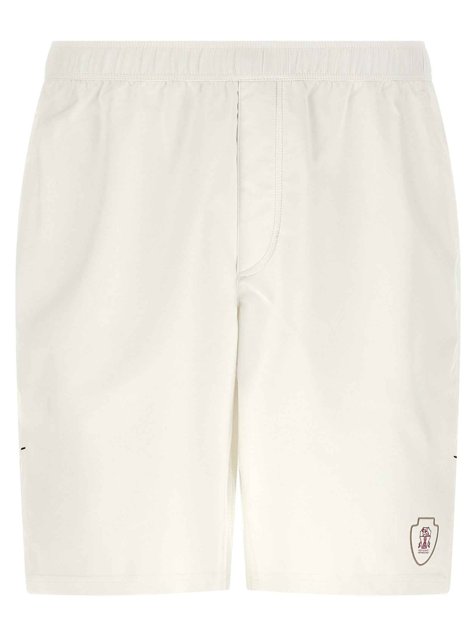 Brunello Cucinelli White Polyester Bermuda Shorts