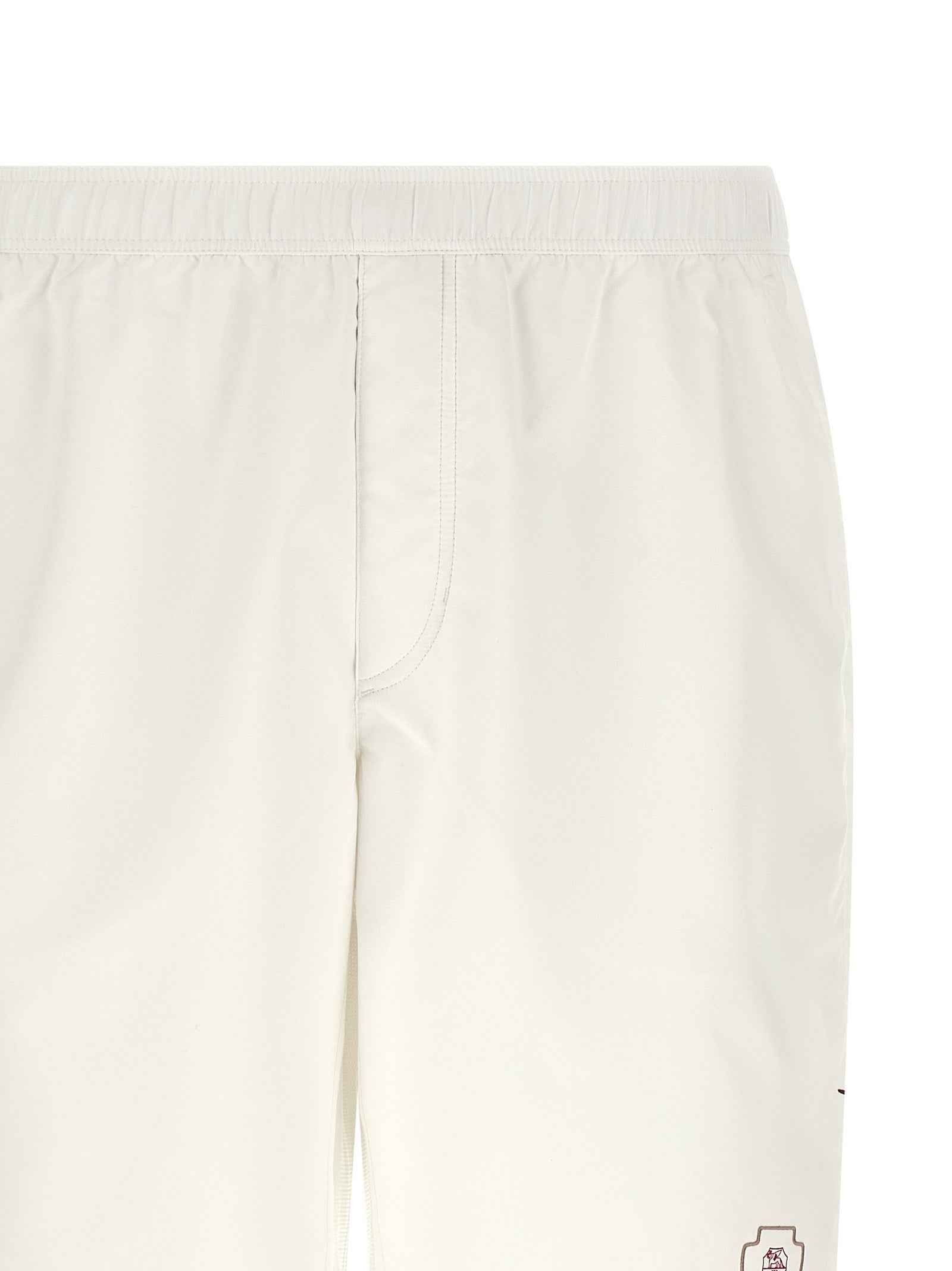 Brunello Cucinelli White Polyester Bermuda Shorts