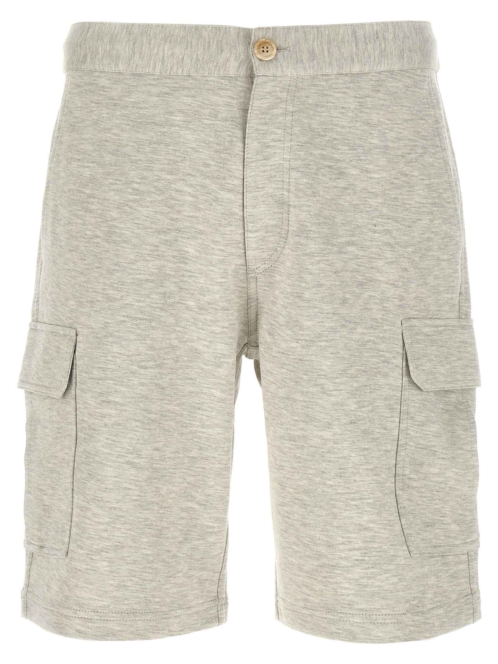Brunello Cucinelli Gray Cotton Bermuda Shorts