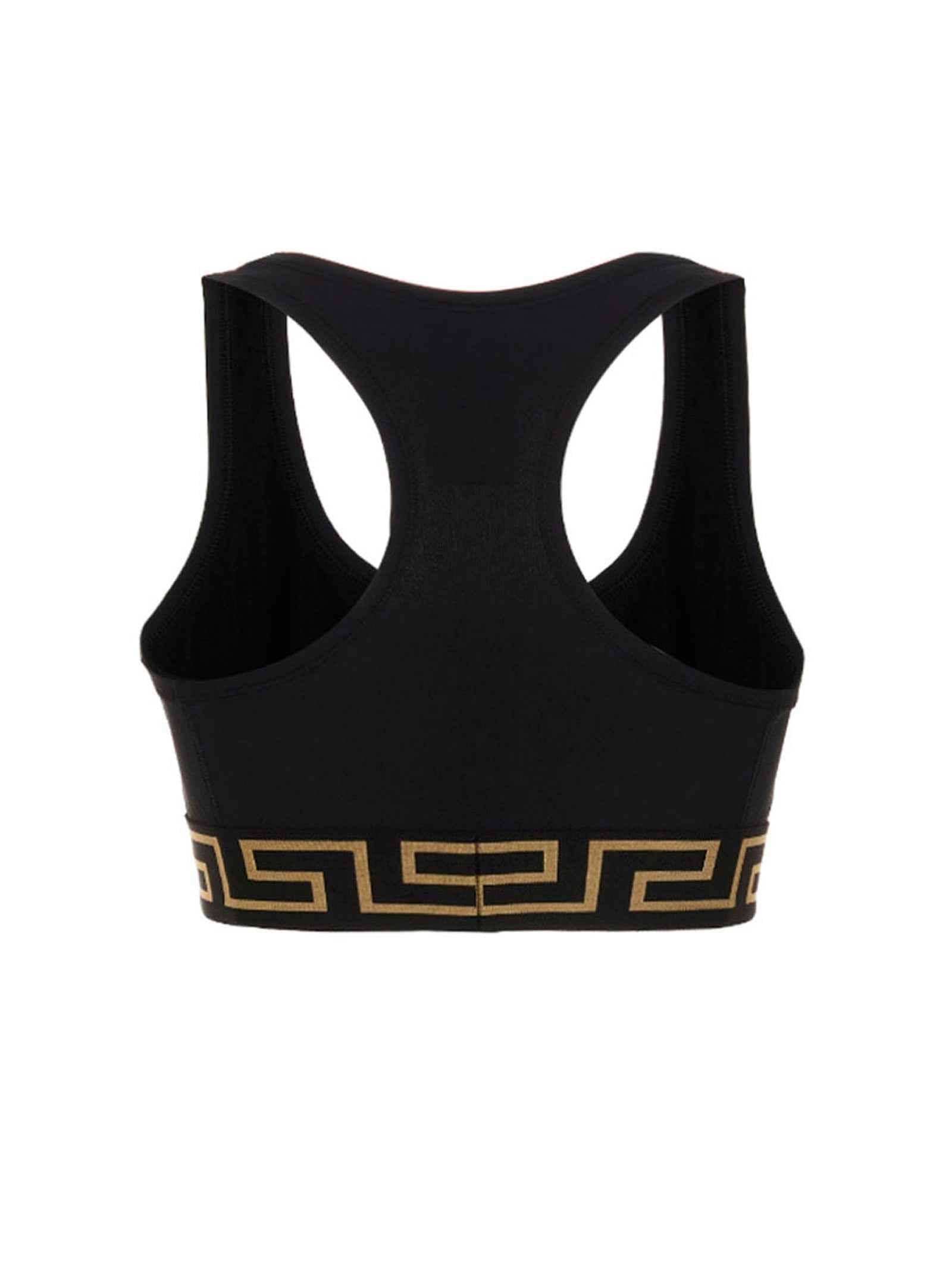 Versace Black Polyamide Sport Bra