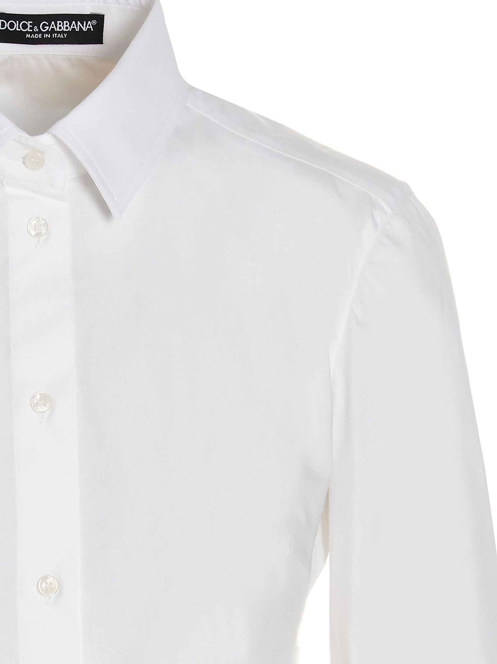 Dolce & Gabbana White Cotton Blouse