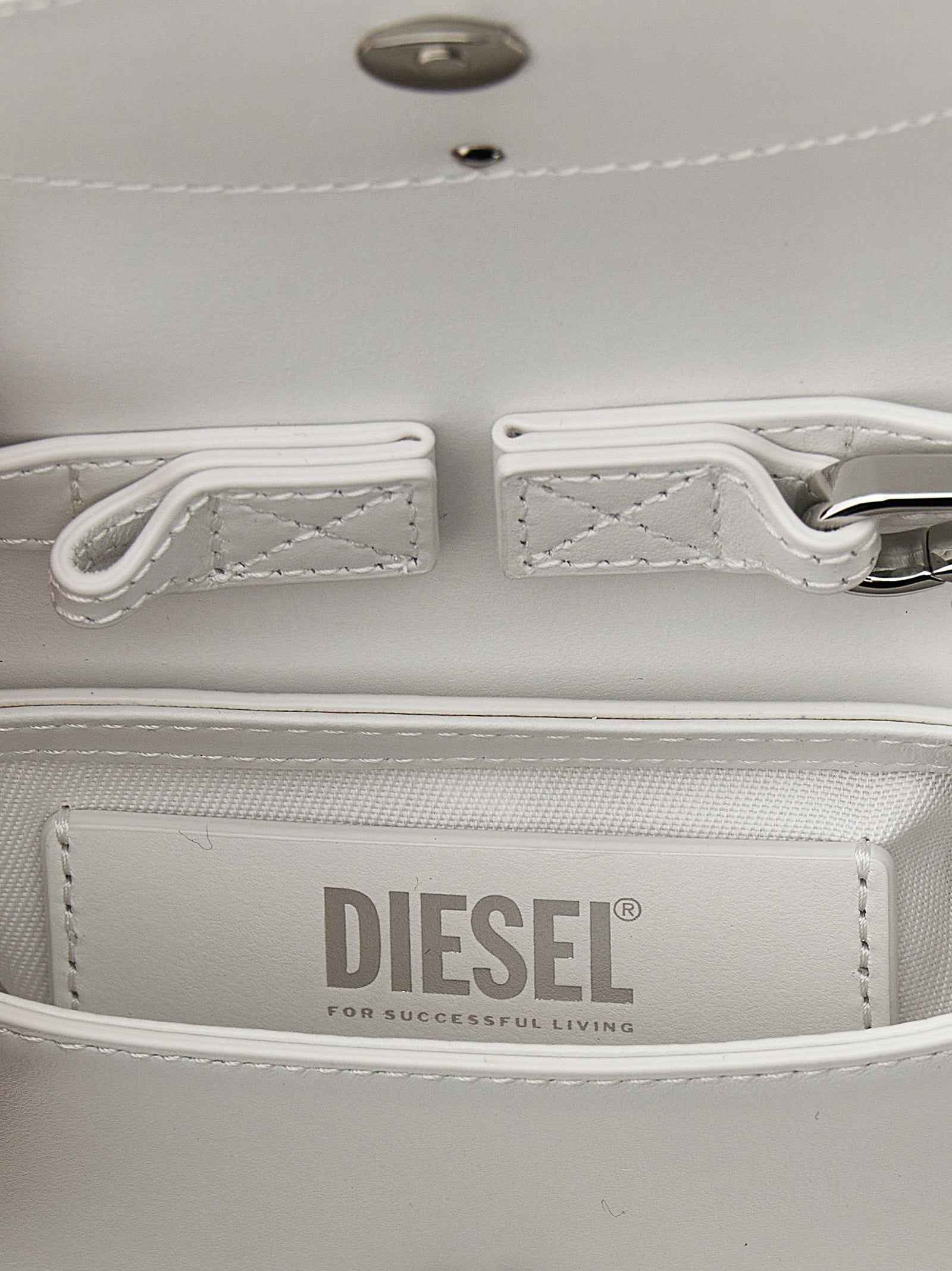 Diesel White Cowhide Handbag