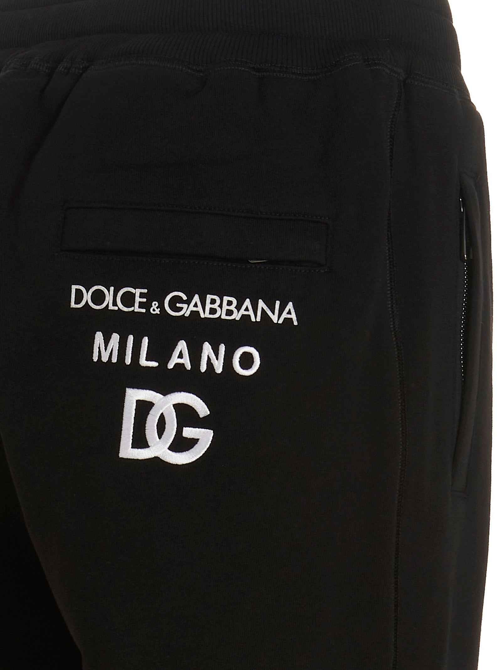 Dolce & Gabbana Black Cotton Joggers (Workout Pants)
