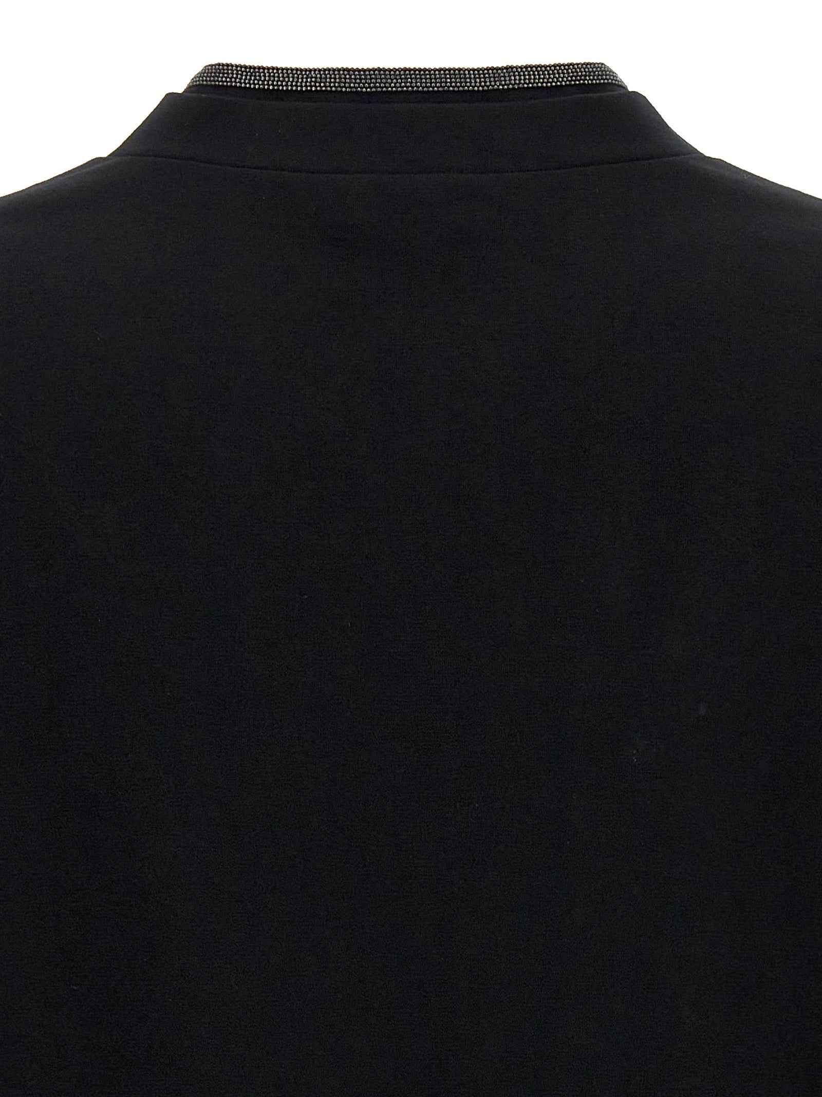 Brunello Cucinelli Black Cotton T-Shirt