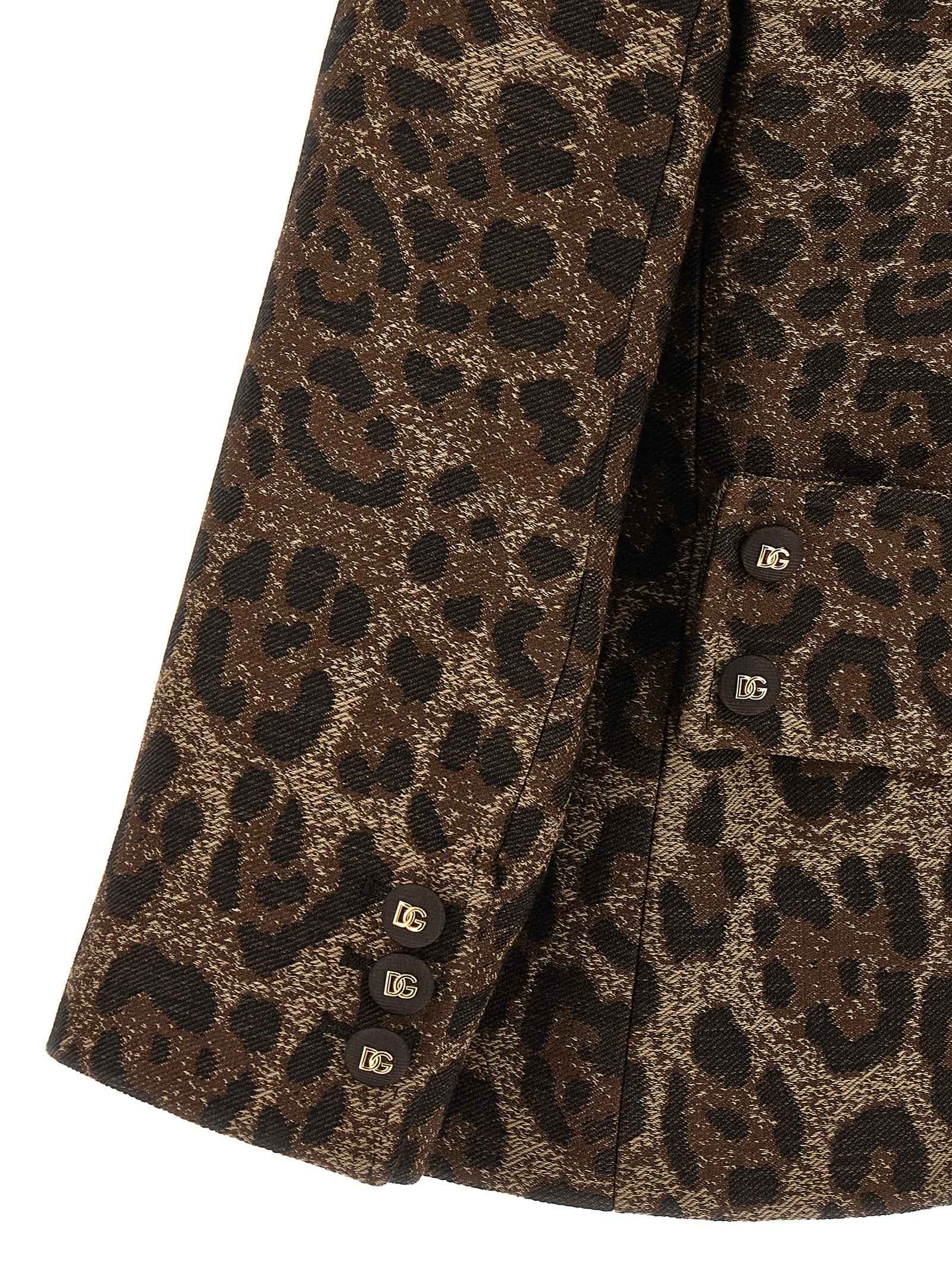 Dolce & Gabbana Brown Virgin Wool Blazer