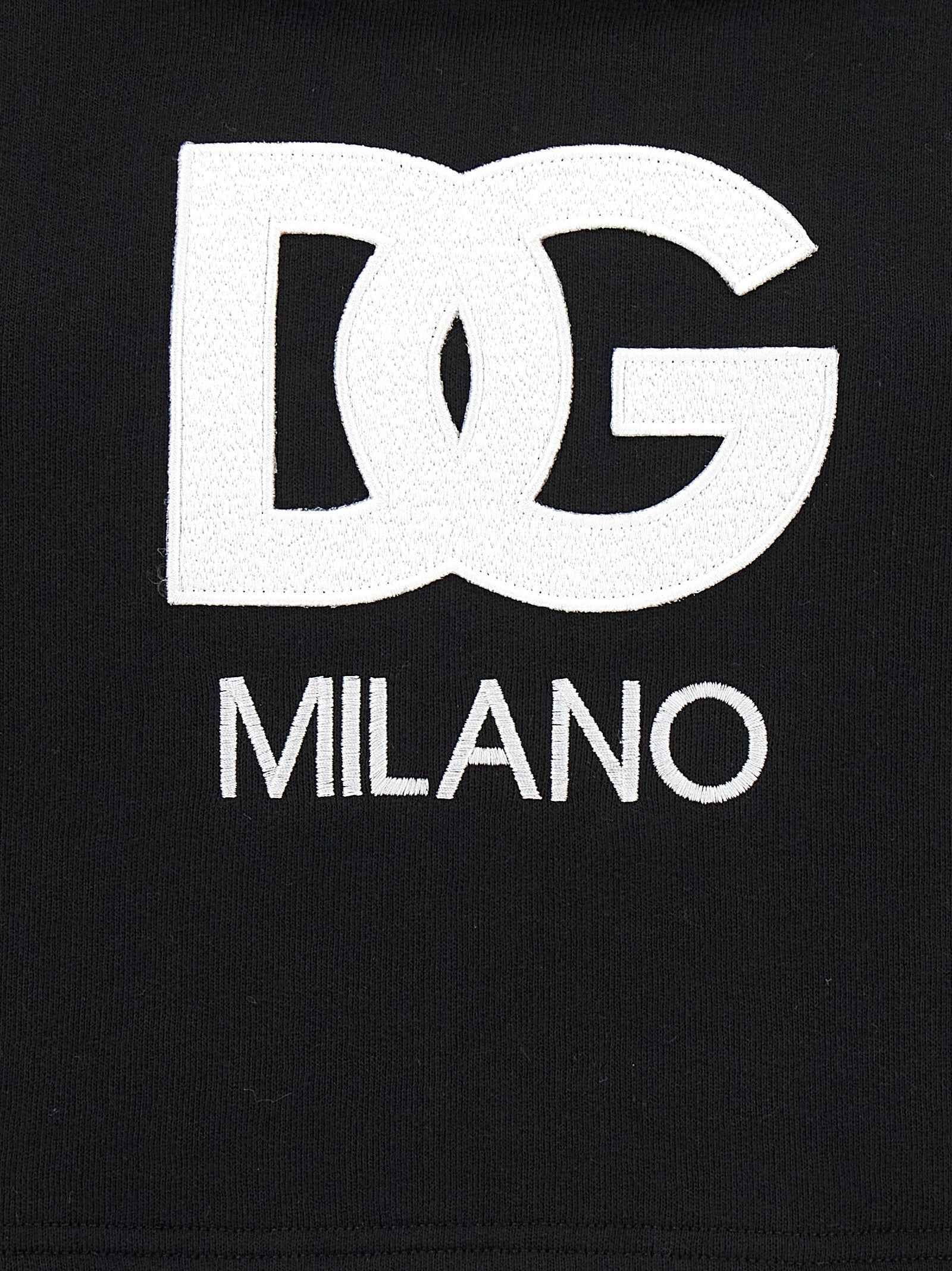 Dolce & Gabbana Black Cotton Hoodie