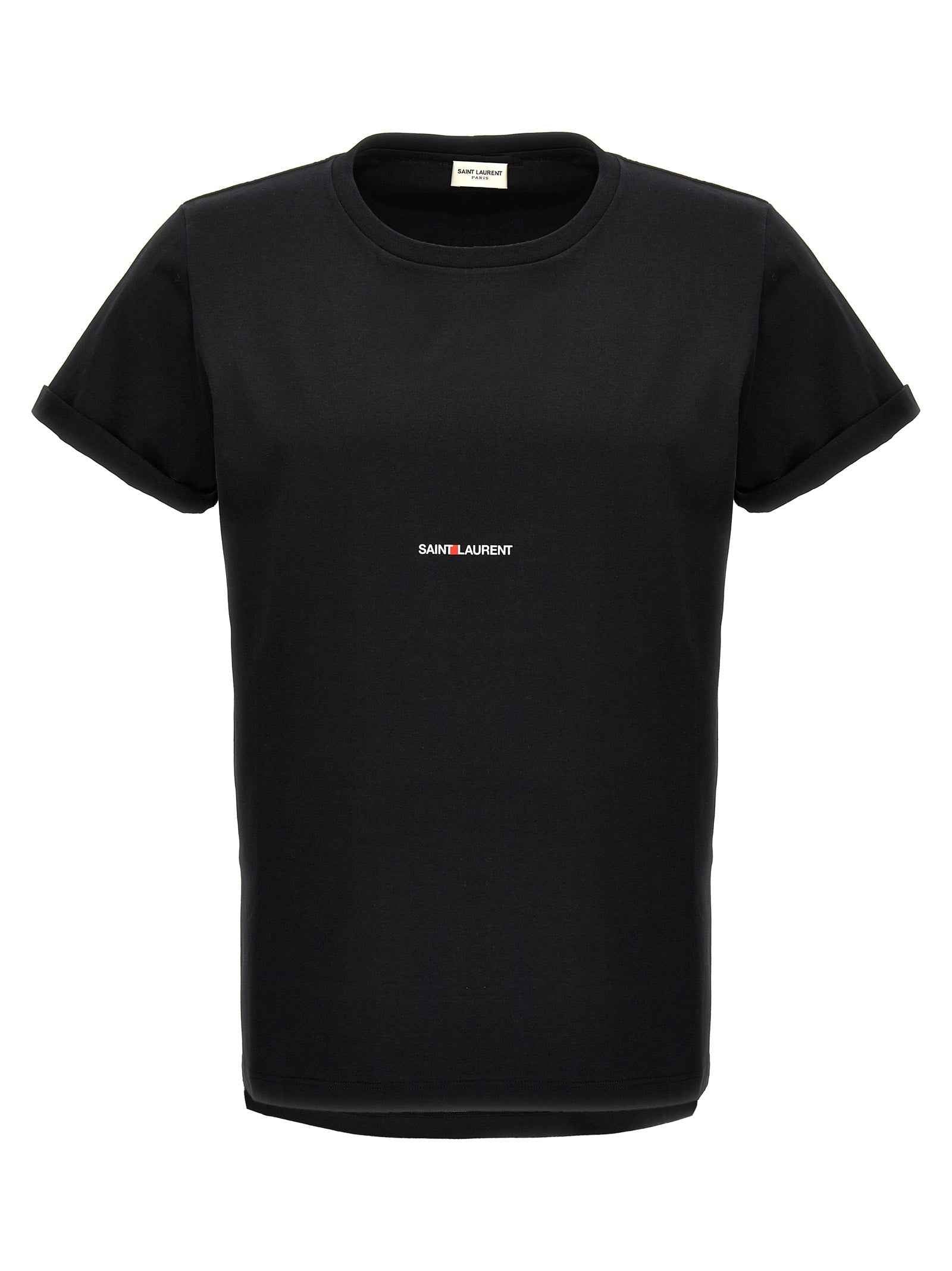 Saint Laurent Black Cotton T-Shirt