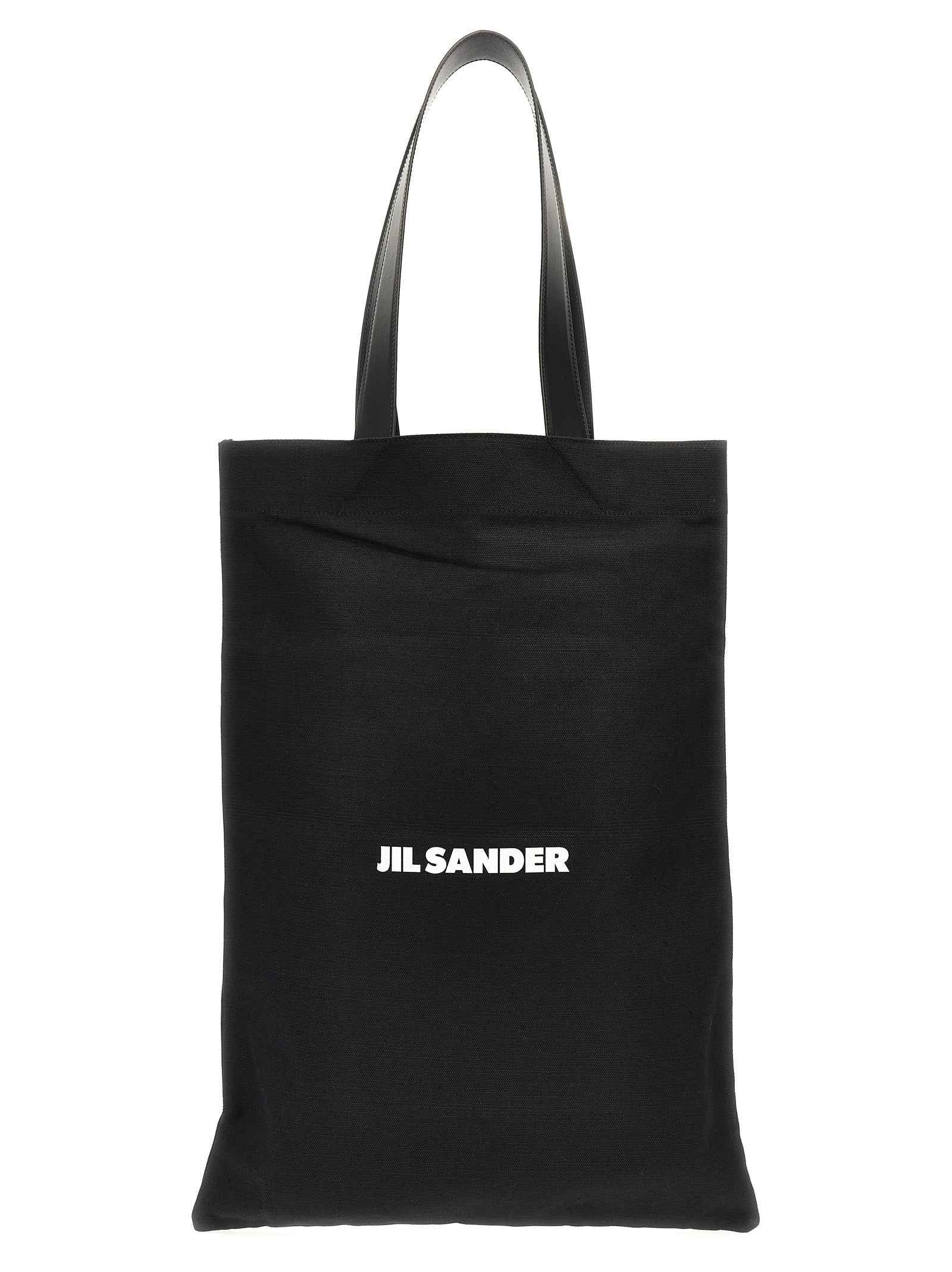 Jil Sander Black Cotton Tote Bag