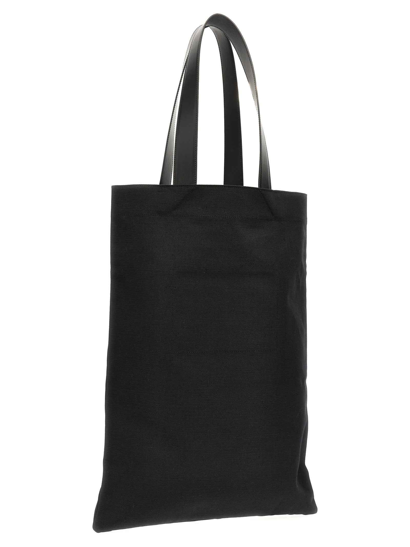 Jil Sander Black Cotton Tote Bag