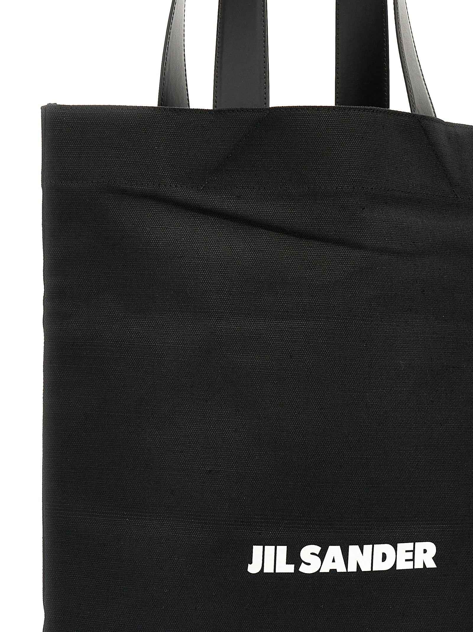 Jil Sander Black Cotton Tote Bag