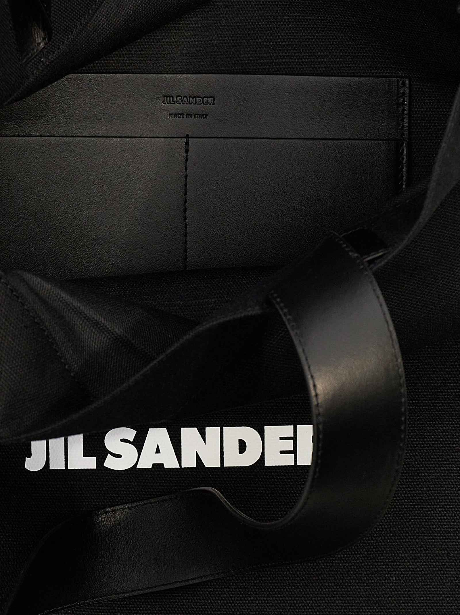 Jil Sander Black Cotton Tote Bag