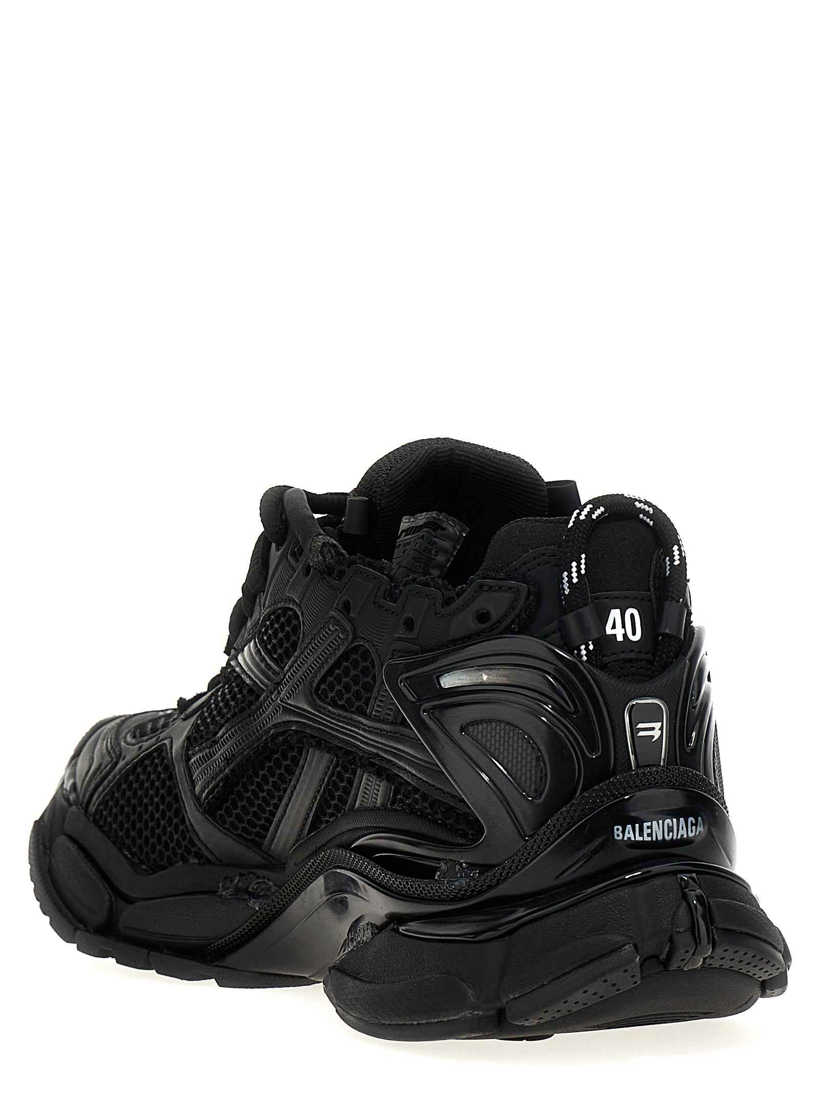 Balenciaga Black Polyester Athletic Sneakers
