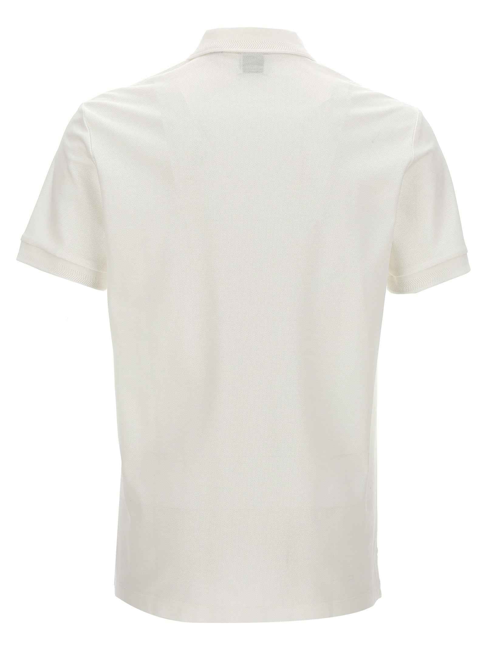 Burberry White Cotton Polo Shirt