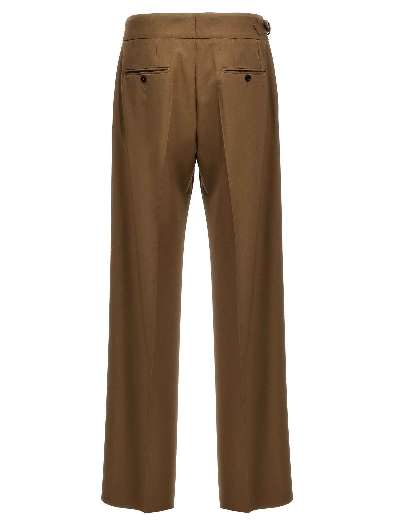 Dolce & Gabbana Brown Virgin Wool Dress Pants