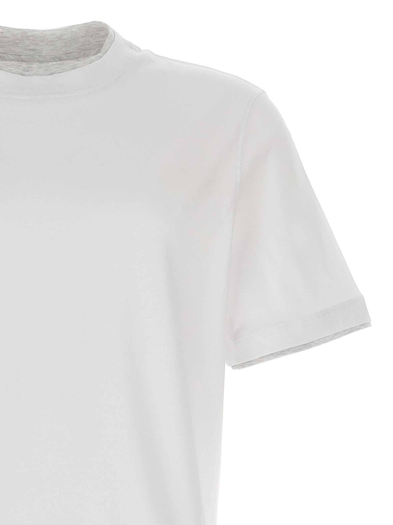 Brunello Cucinelli White Cotton T-Shirt