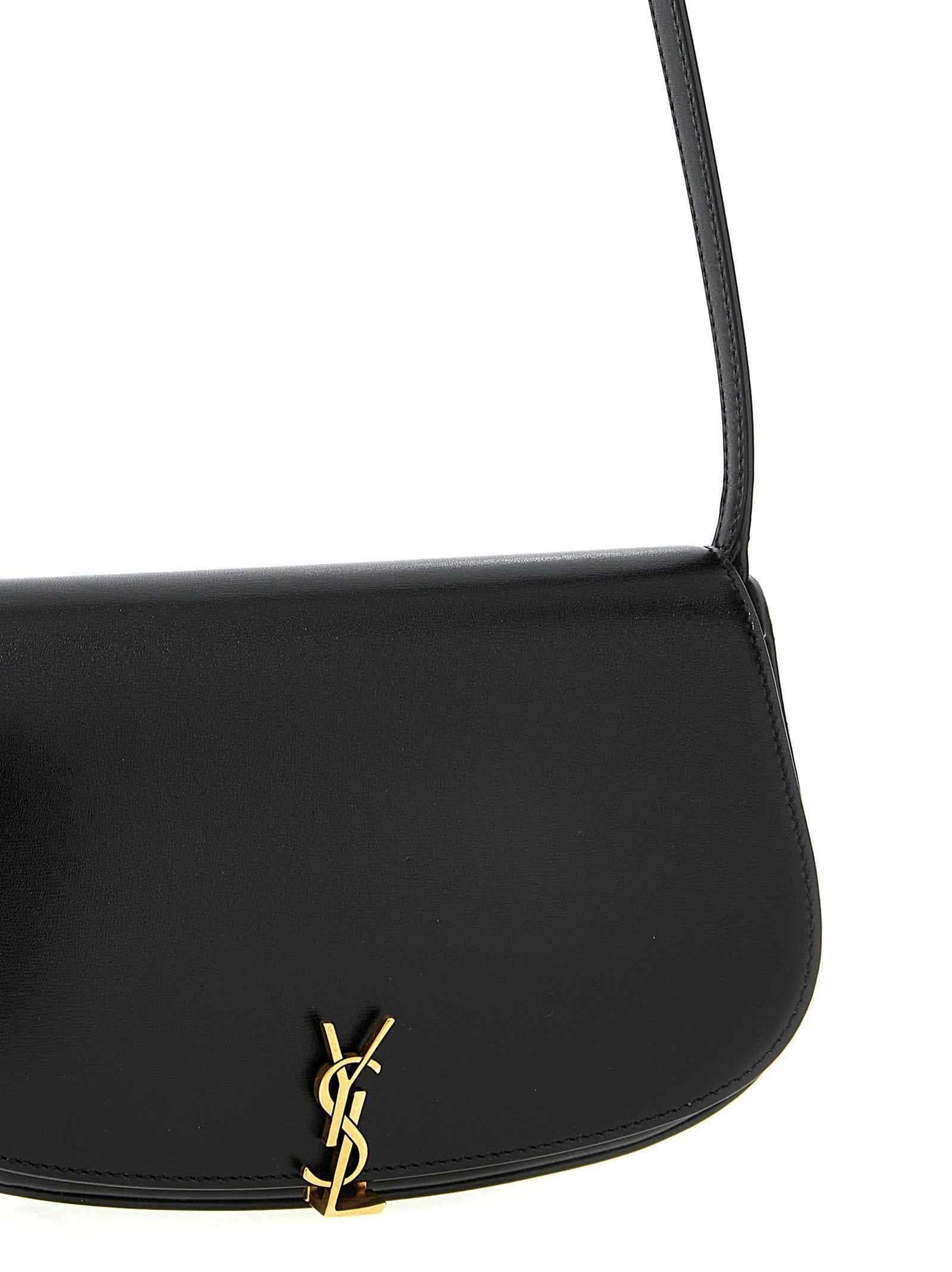 Saint Laurent Black Calfskin Shoulder Bag