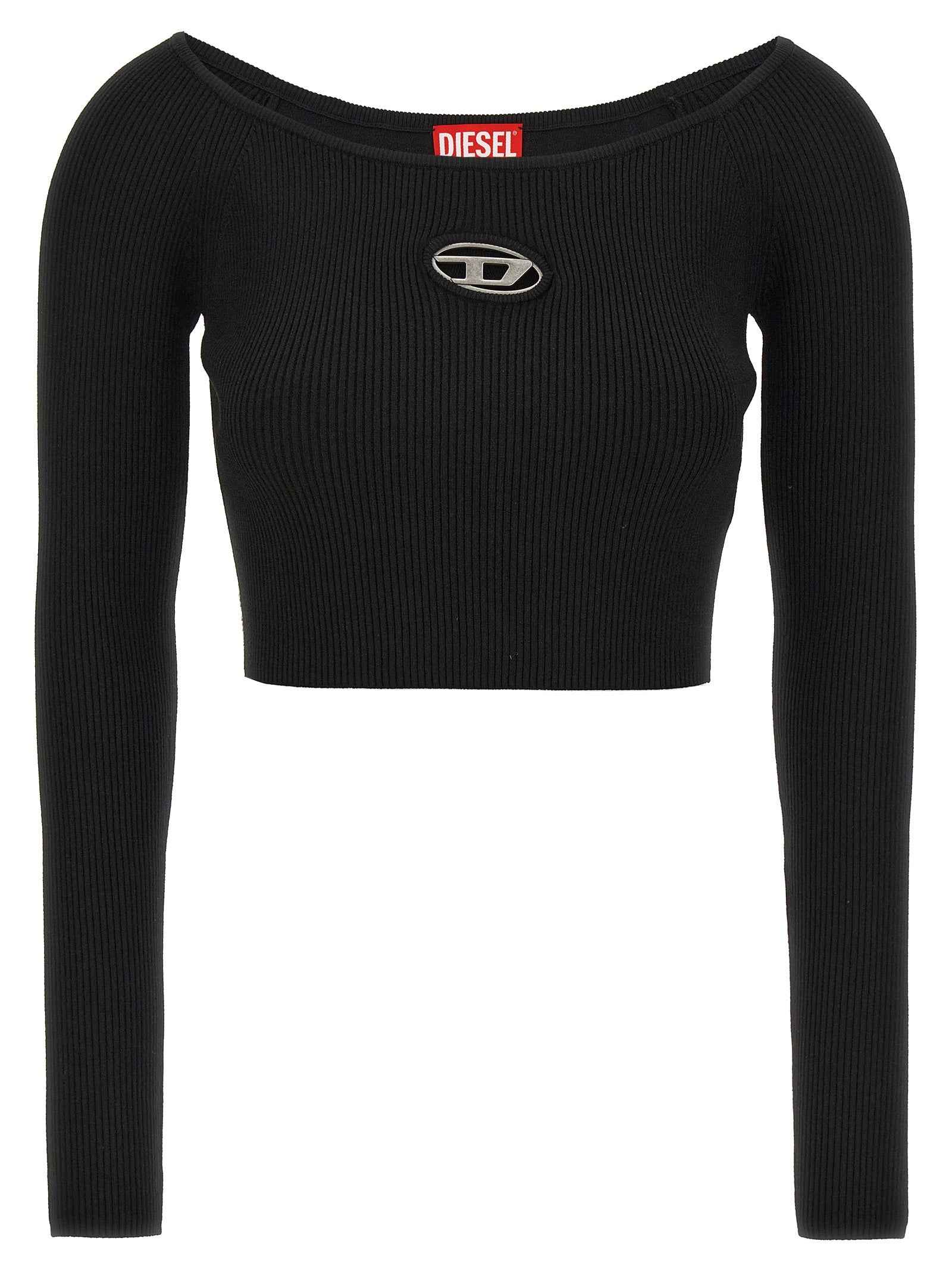 Diesel Black Viscose Cardigan