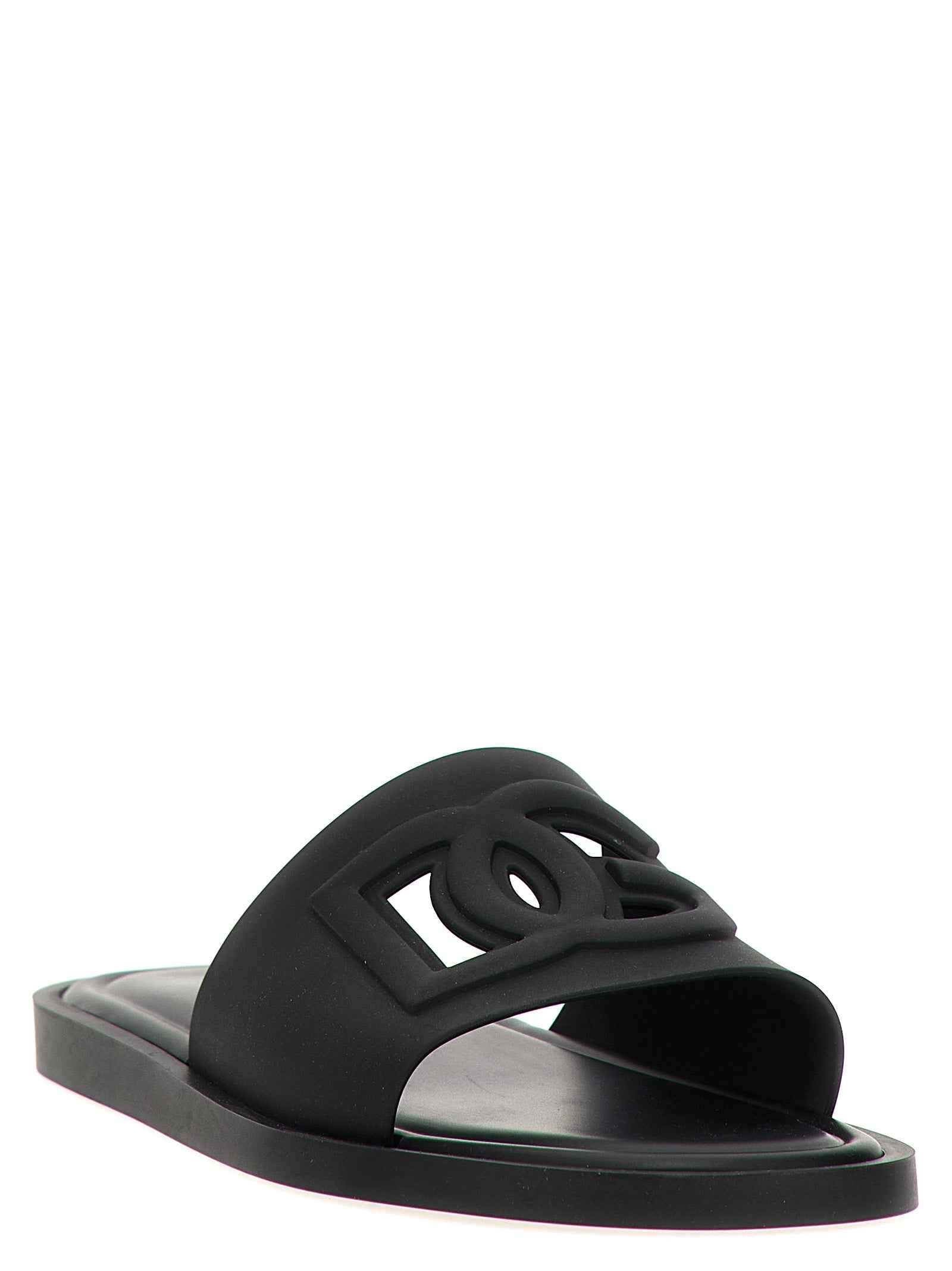 Dolce & Gabbana Black Polyethylene Slides
