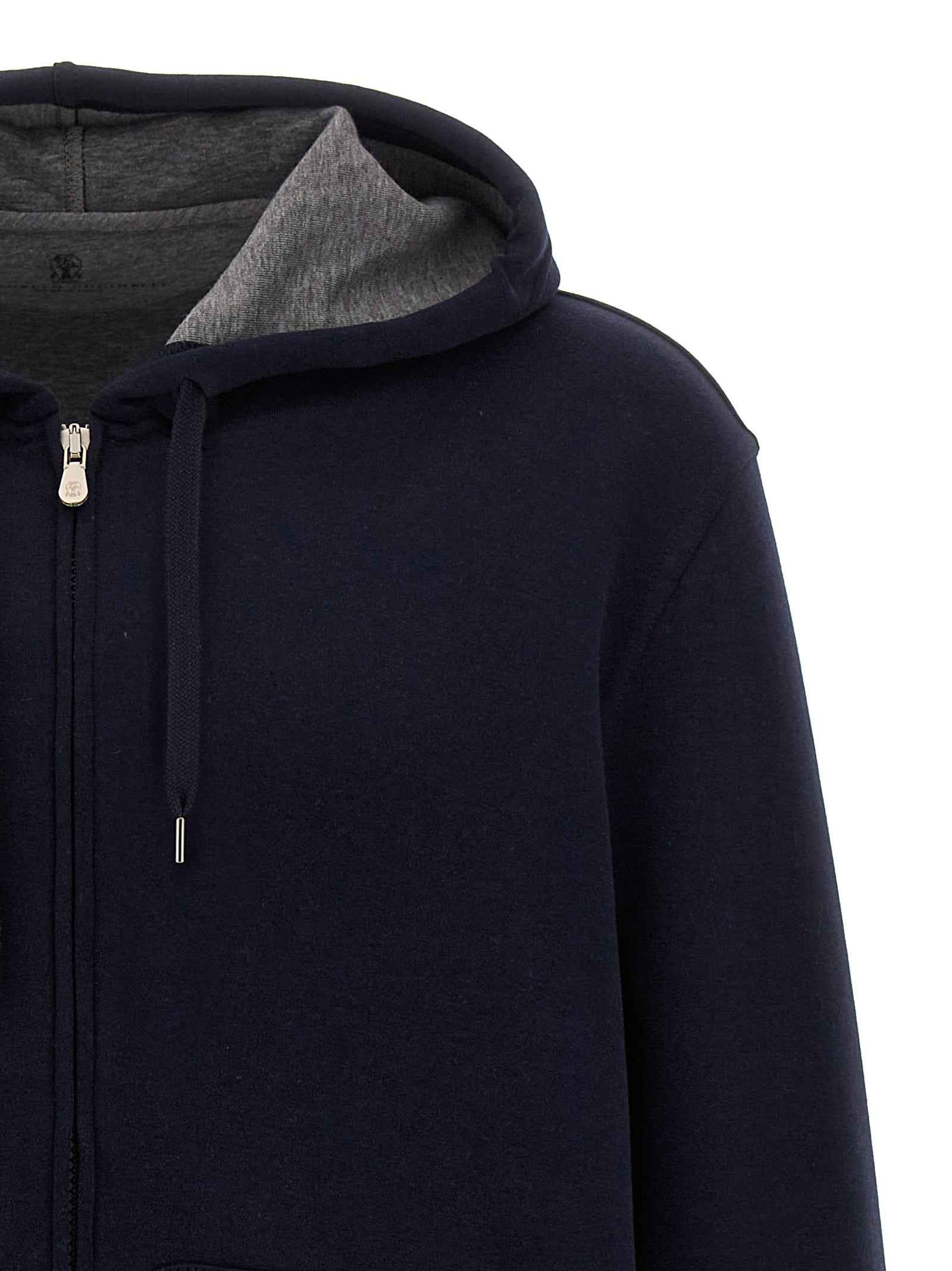 Brunello Cucinelli Blue Cotton Sweatshirt