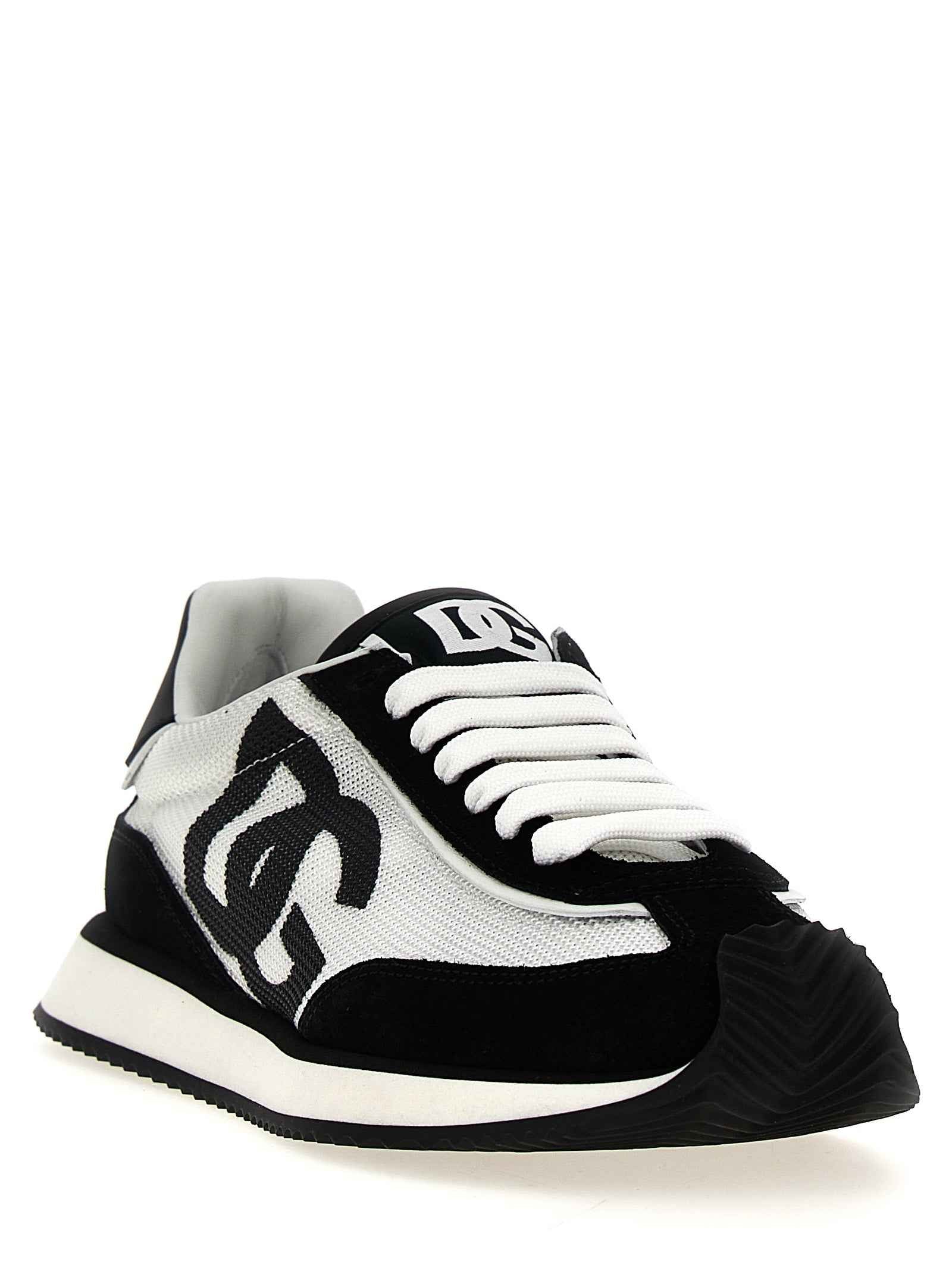 Dolce & Gabbana Bicolor Calfskin Athletic Sneakers