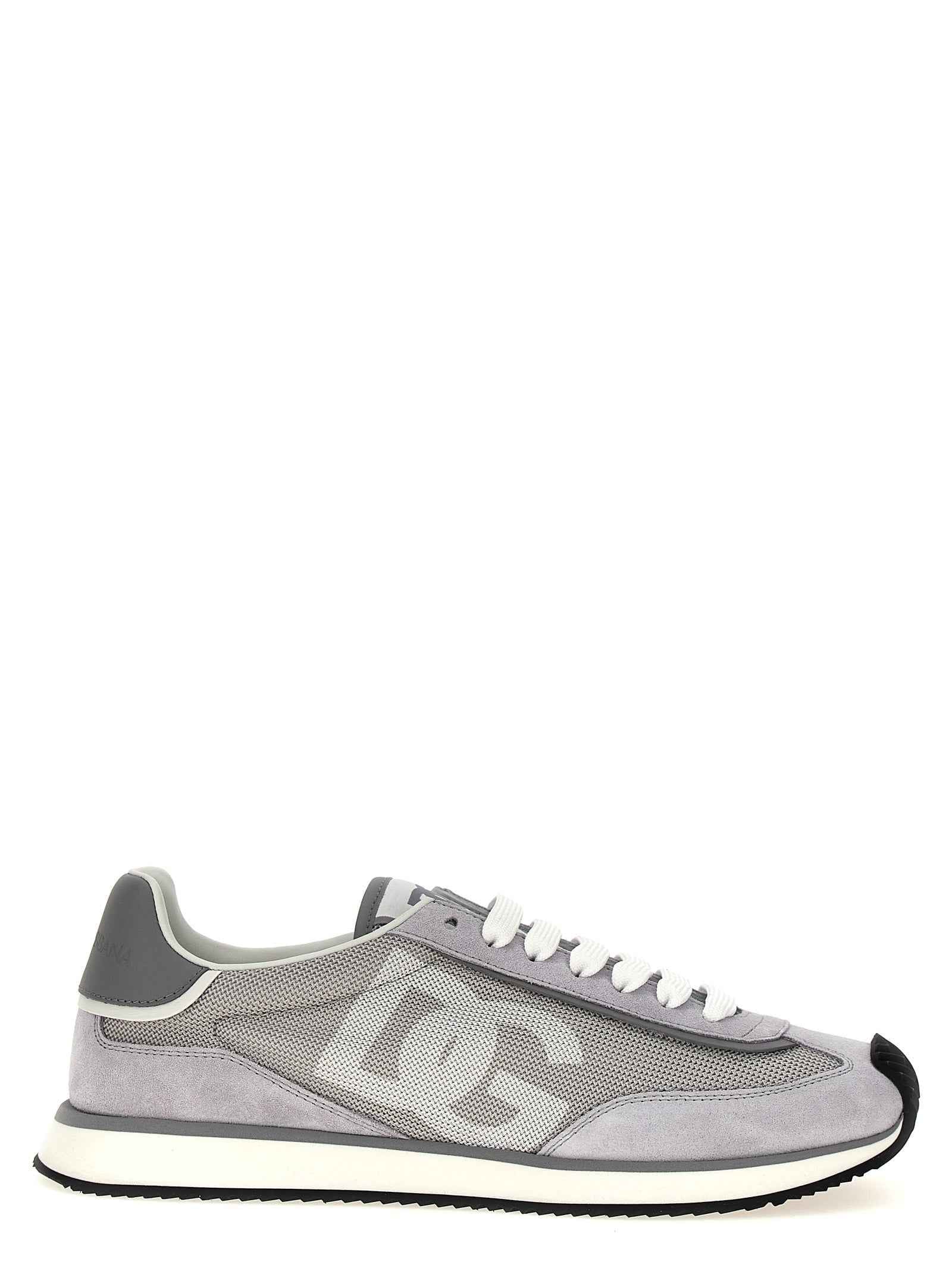 Dolce & Gabbana Gray Calfskin Athletic Sneakers