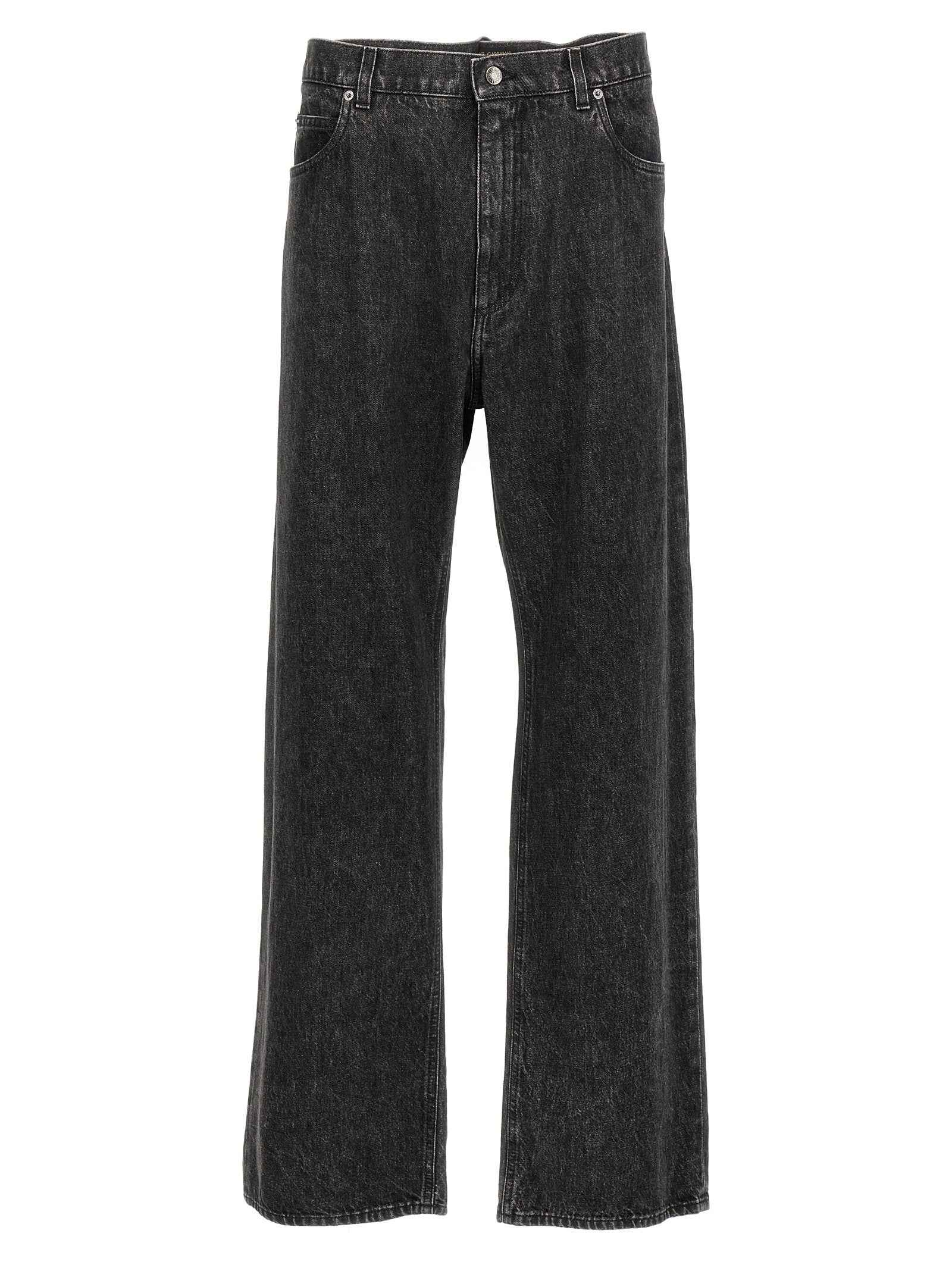 Dolce & Gabbana Black Cotton Relaxed Fit Jeans