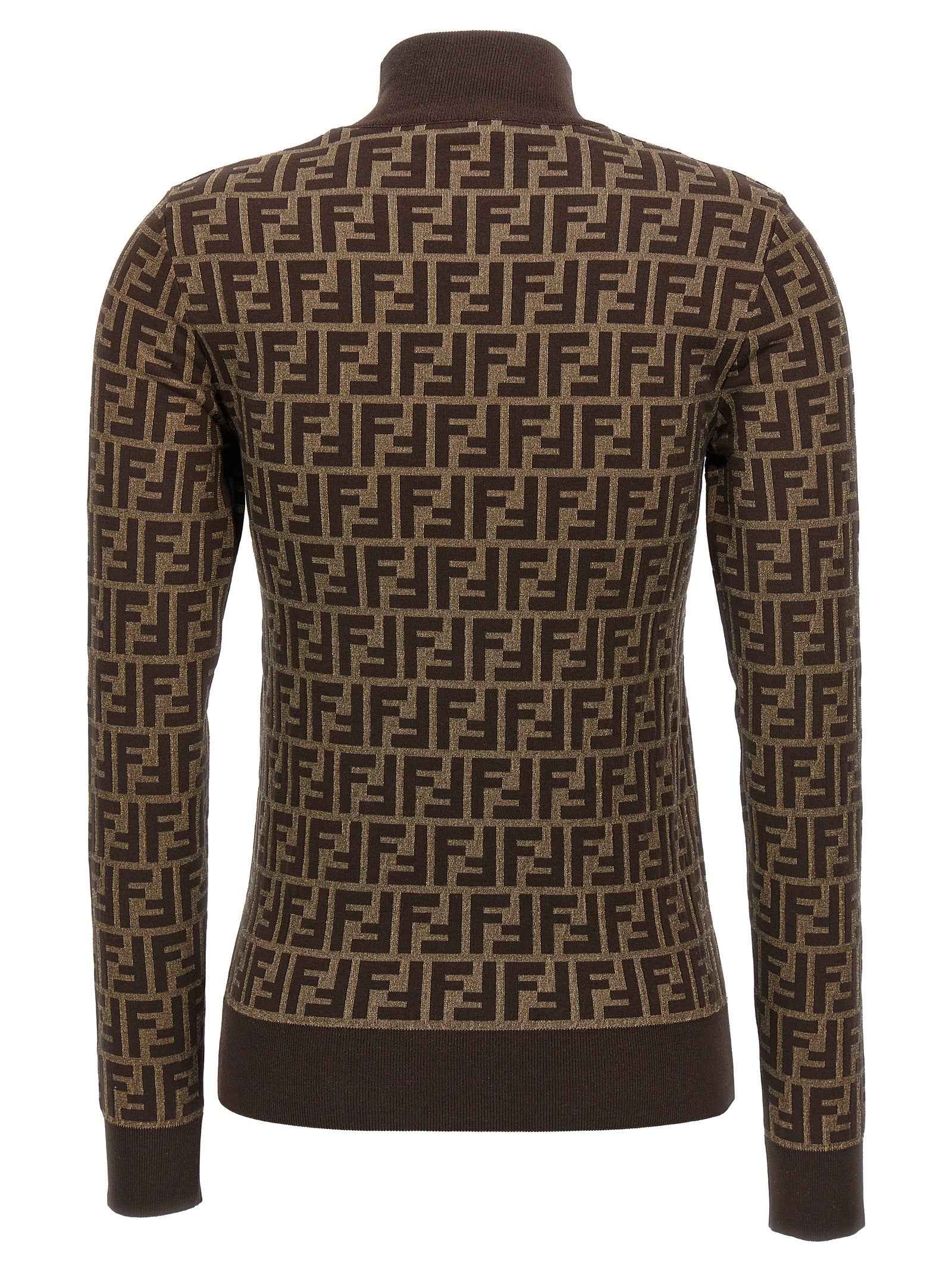 Fendi Brown Cotton Cardigan