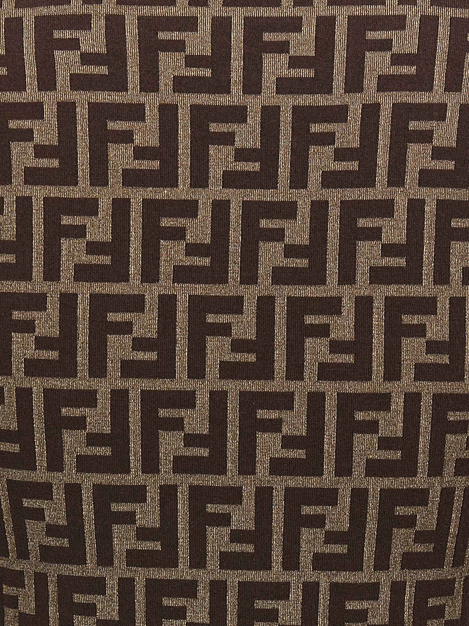 Fendi Brown Cotton Cardigan