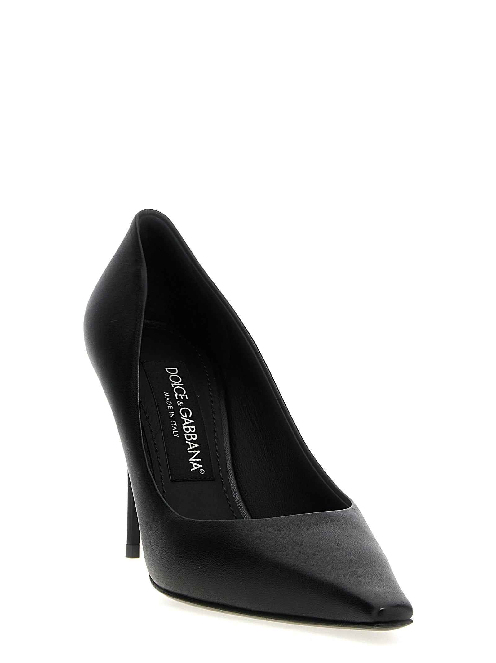 Dolce & Gabbana Black Lamb Leather High Heel Pumps