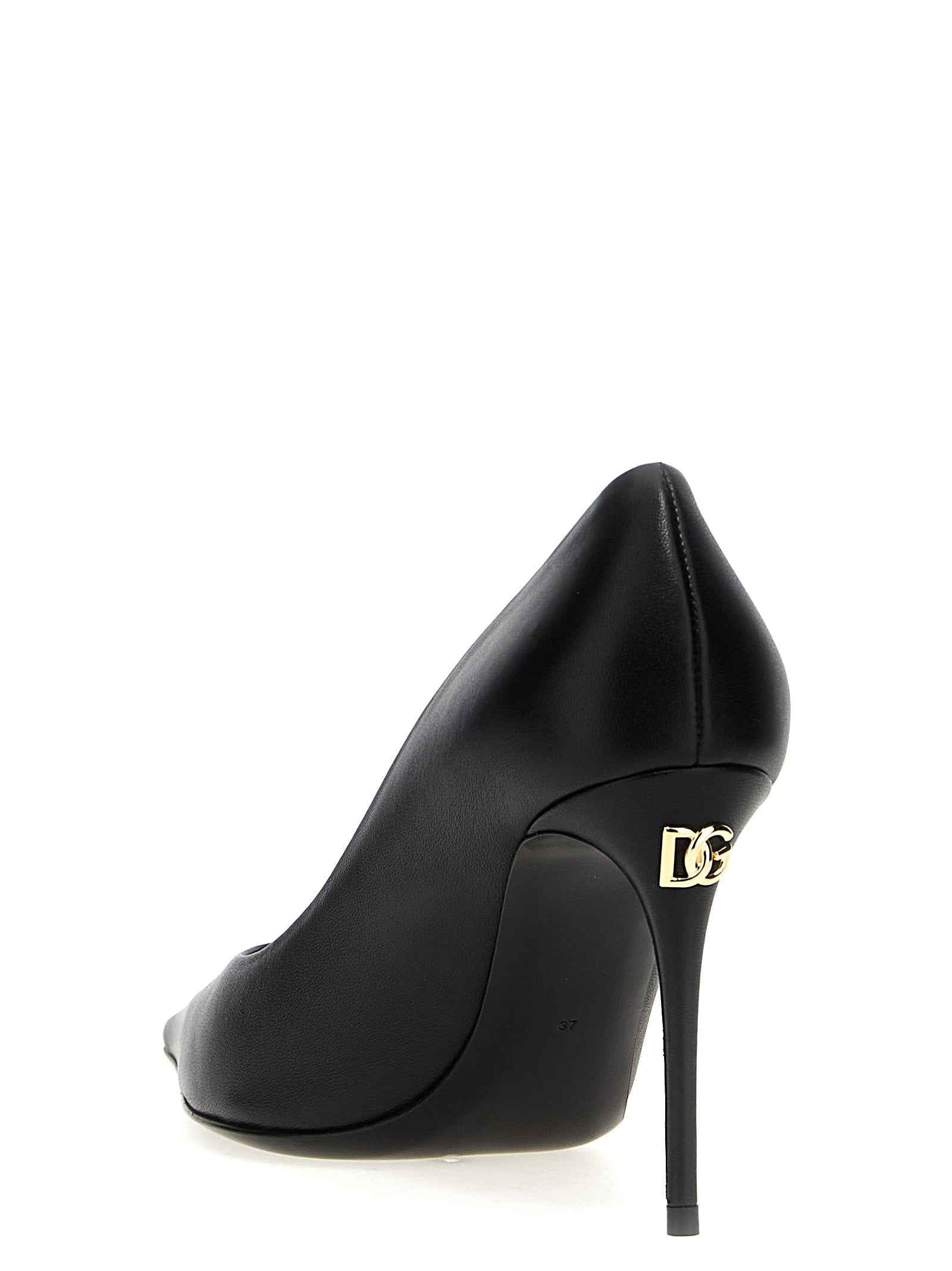 Dolce & Gabbana Black Lamb Leather High Heel Pumps