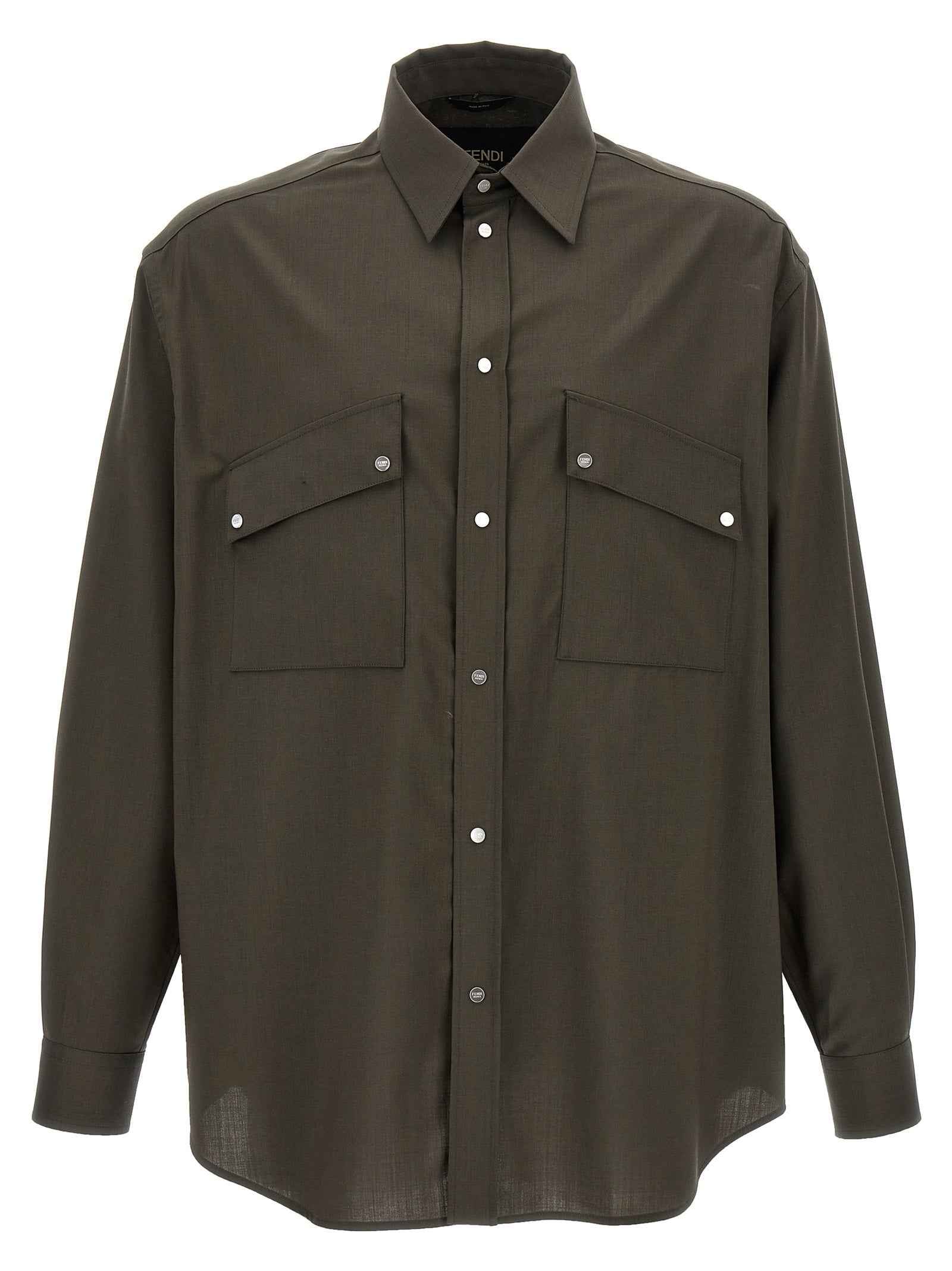 Fendi Bicolor Wool Blouse