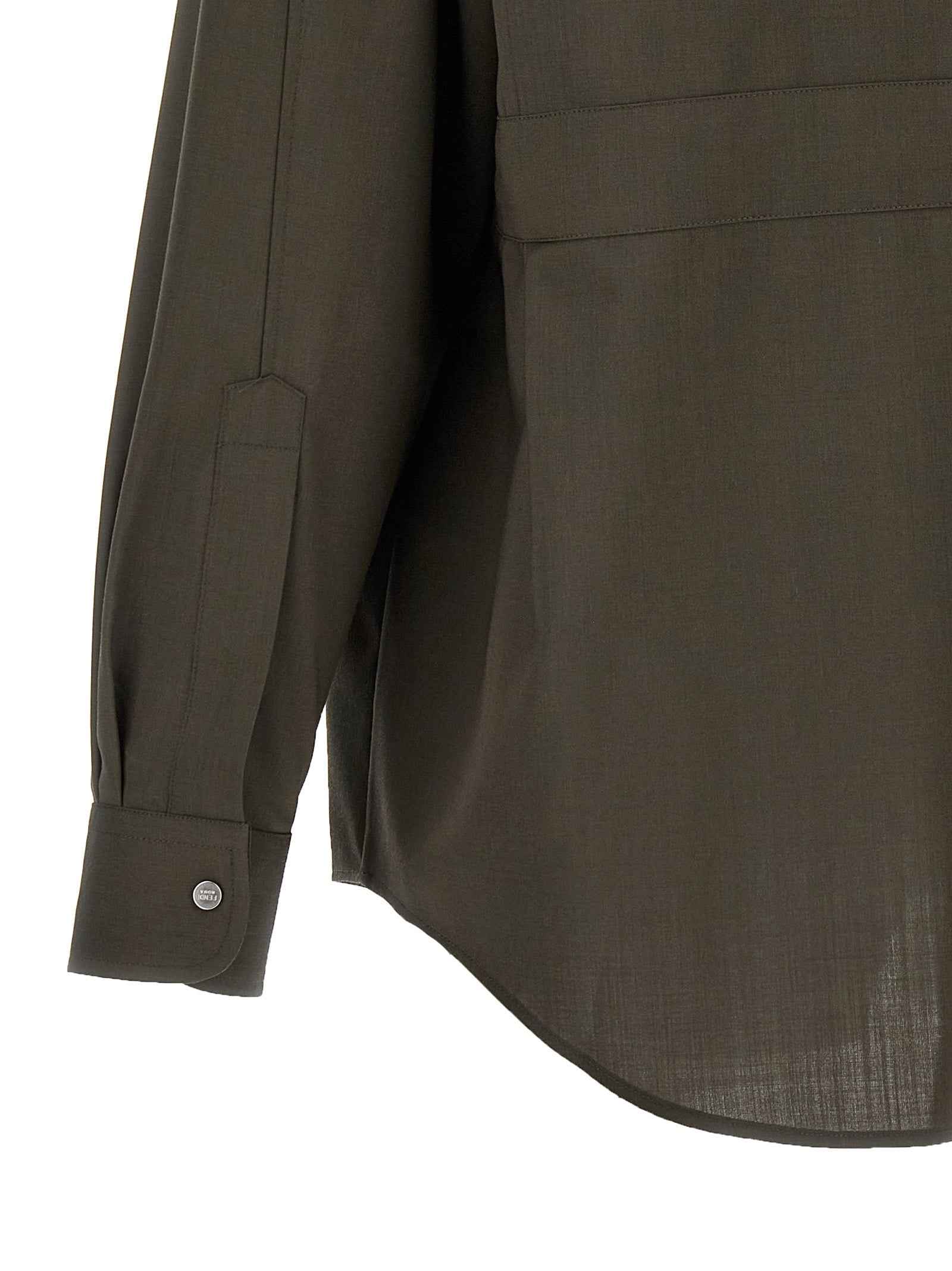 Fendi Bicolor Wool Blouse