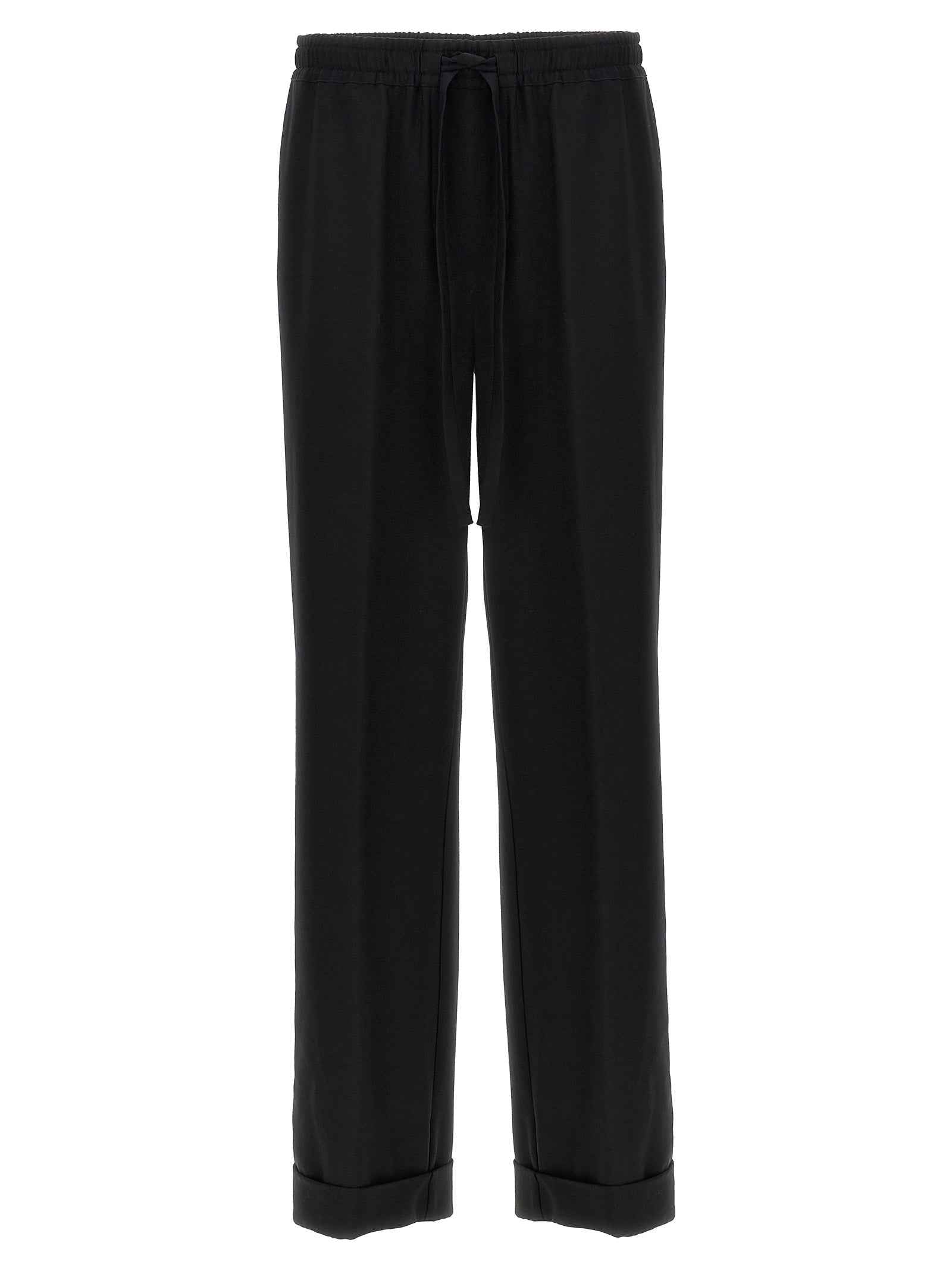 Dolce & Gabbana Black Virgin Wool Casual Pants