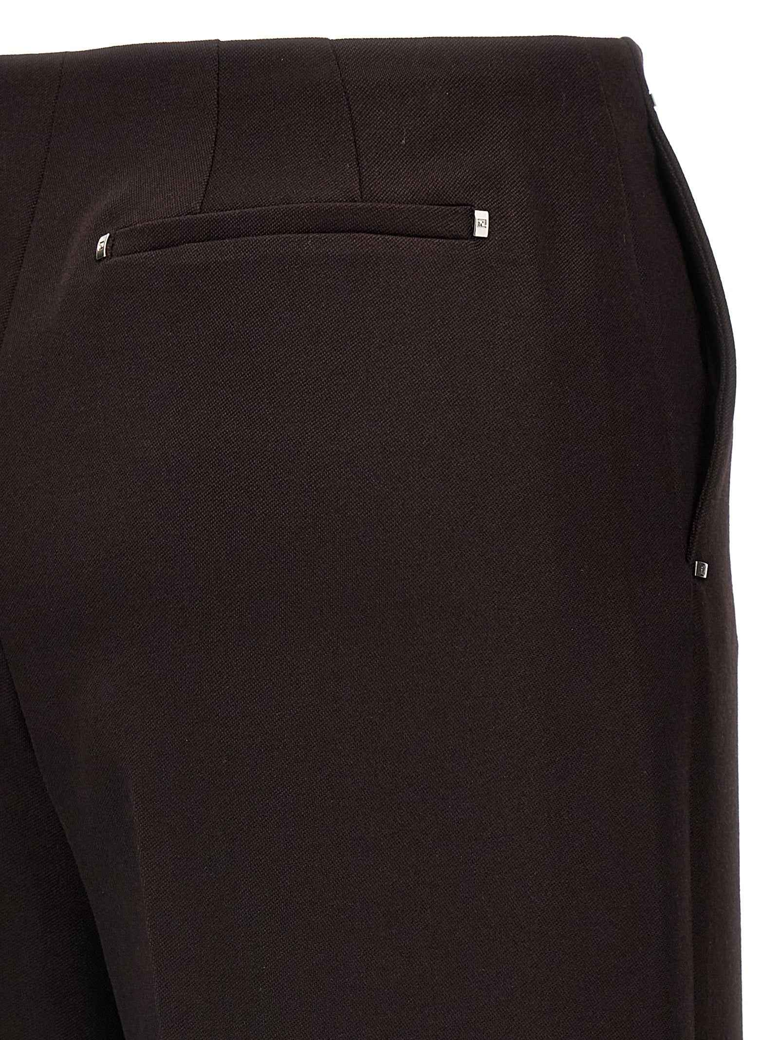 Fendi Purple Virgin Wool Dress Pants