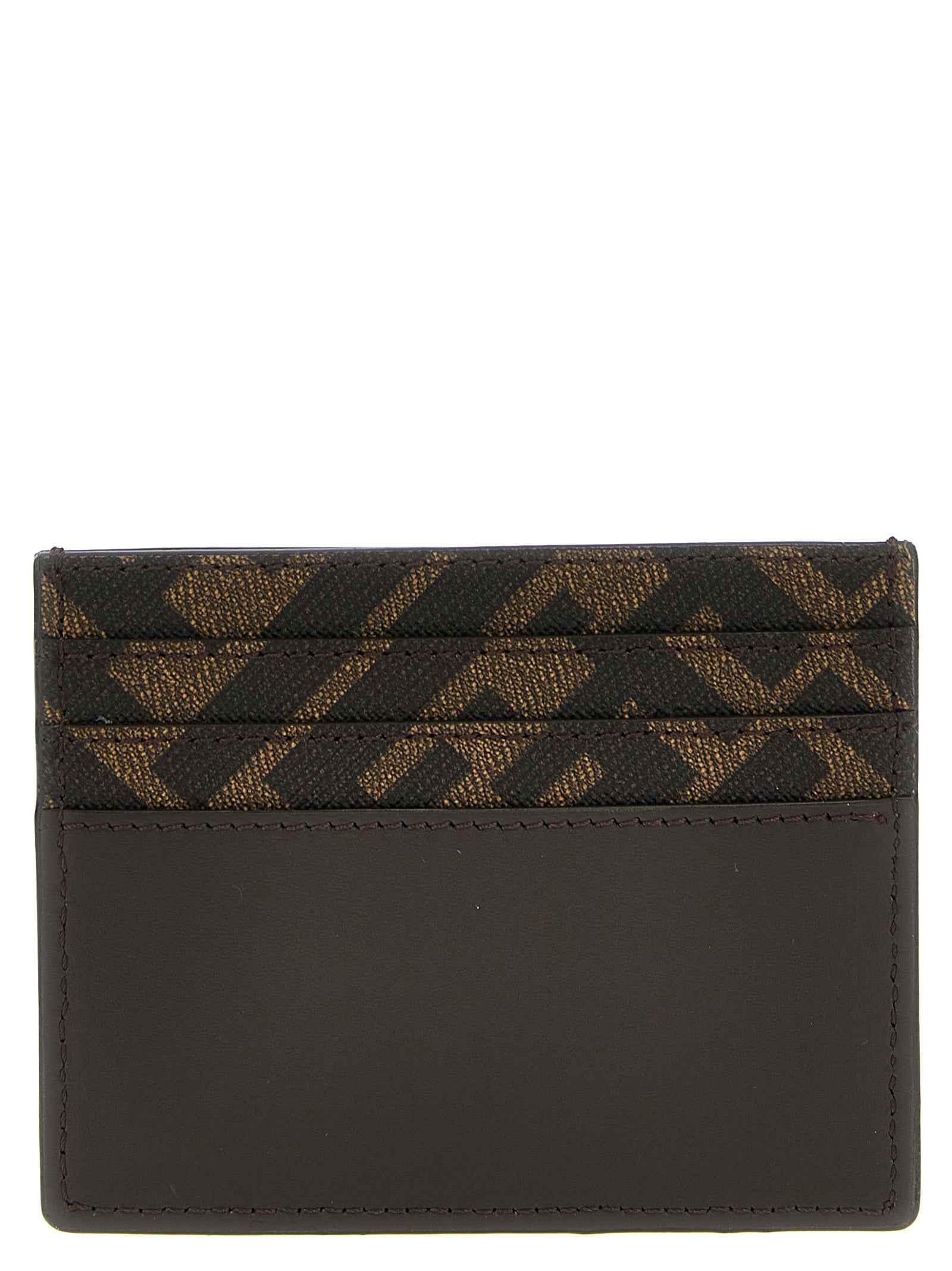 Fendi Brown Calf Leather Bos Taurus Cardholder