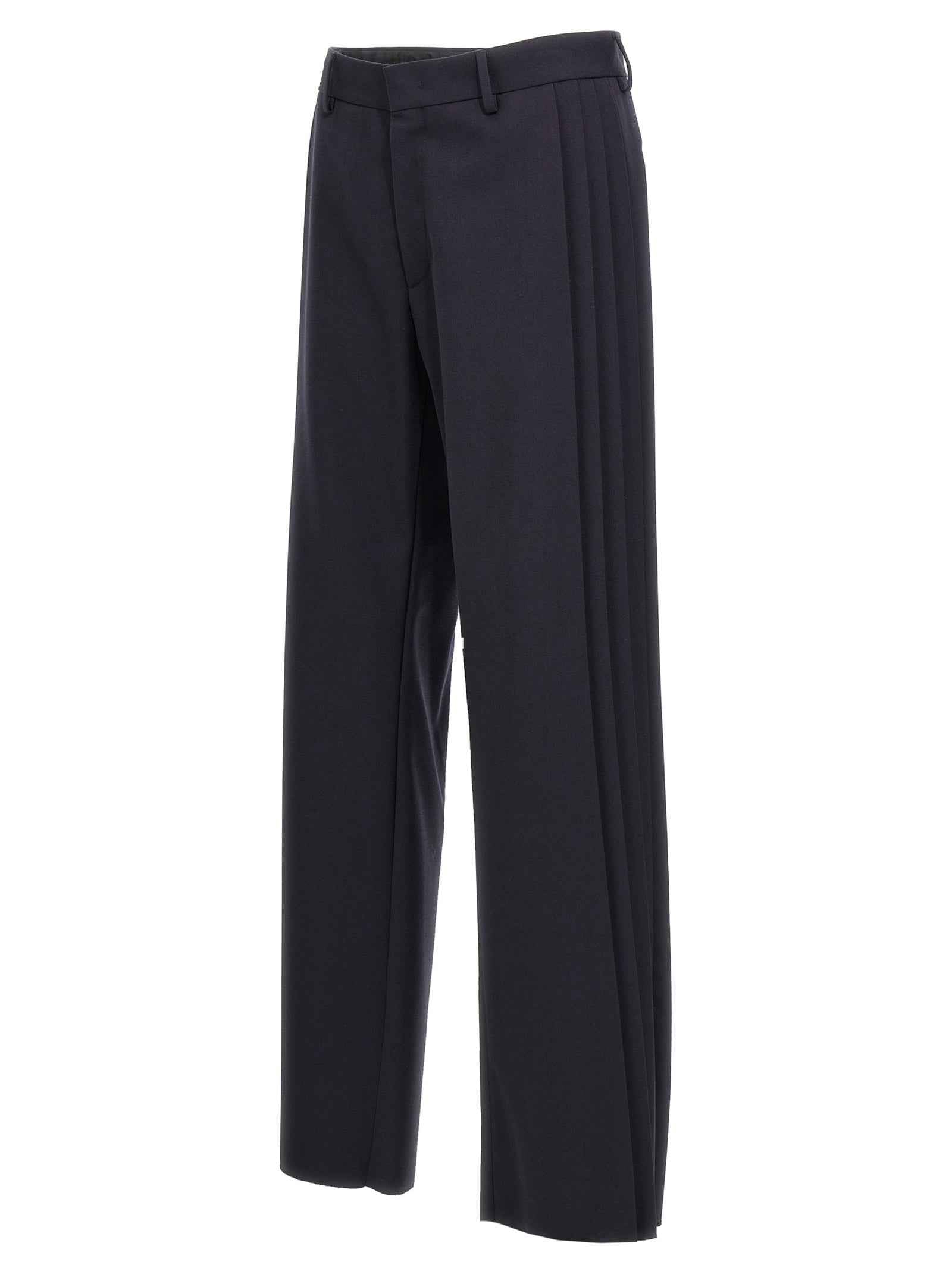 Fendi Blue Polyester Casual Pants