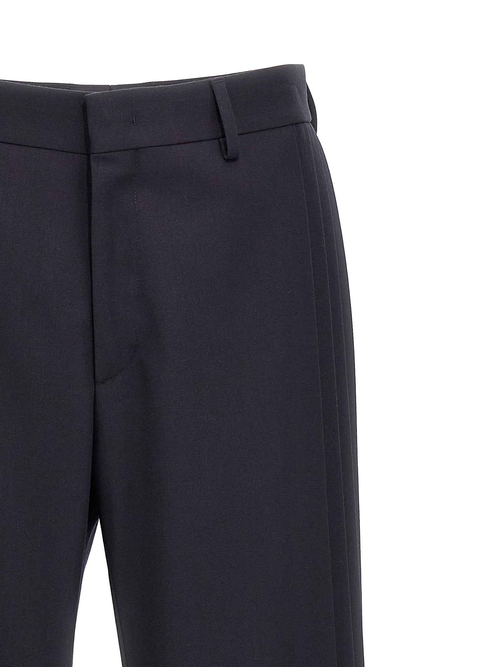 Fendi Blue Polyester Casual Pants