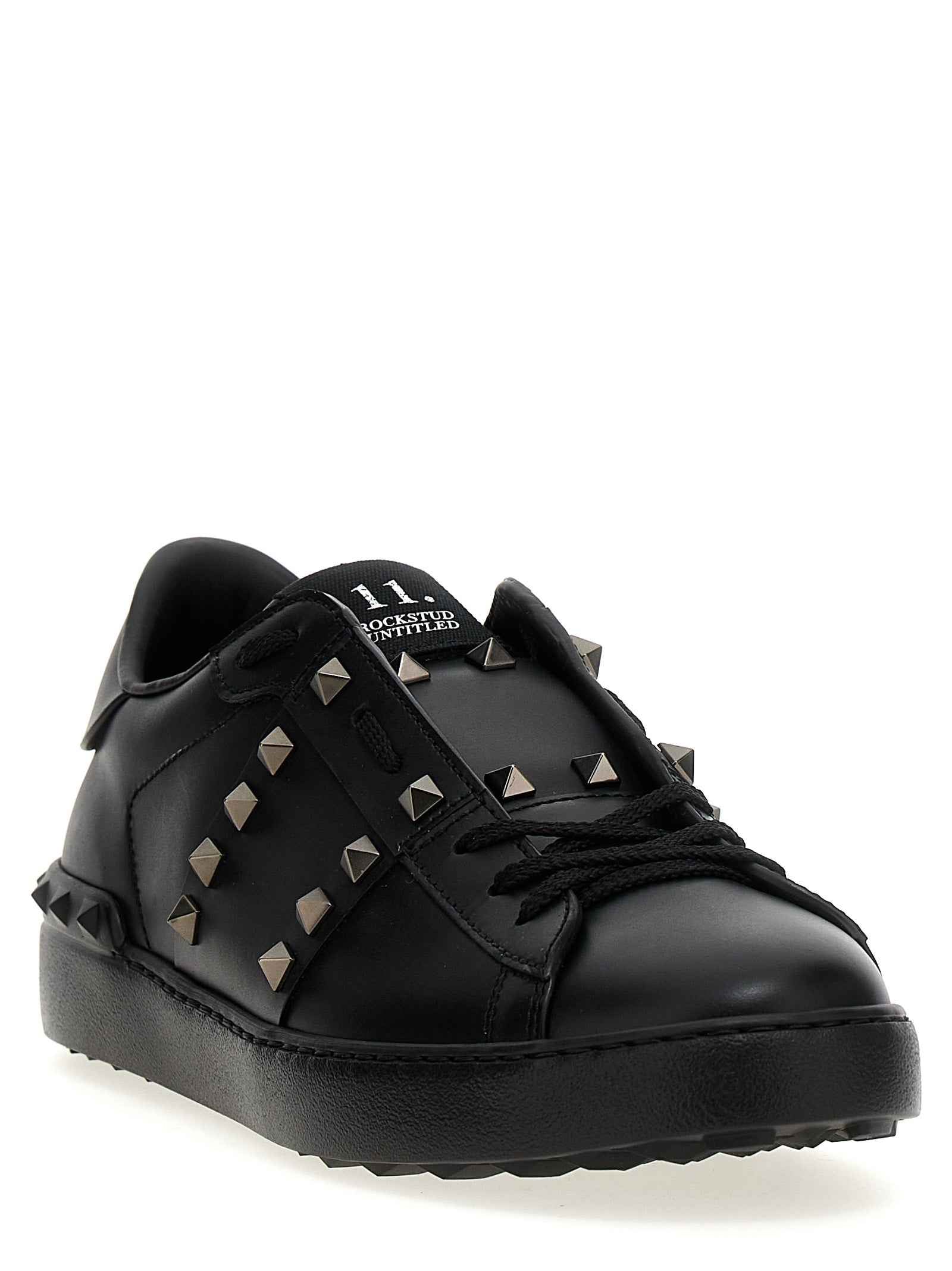 Valentino Garavani Black Calfskin Low Top Sneakers
